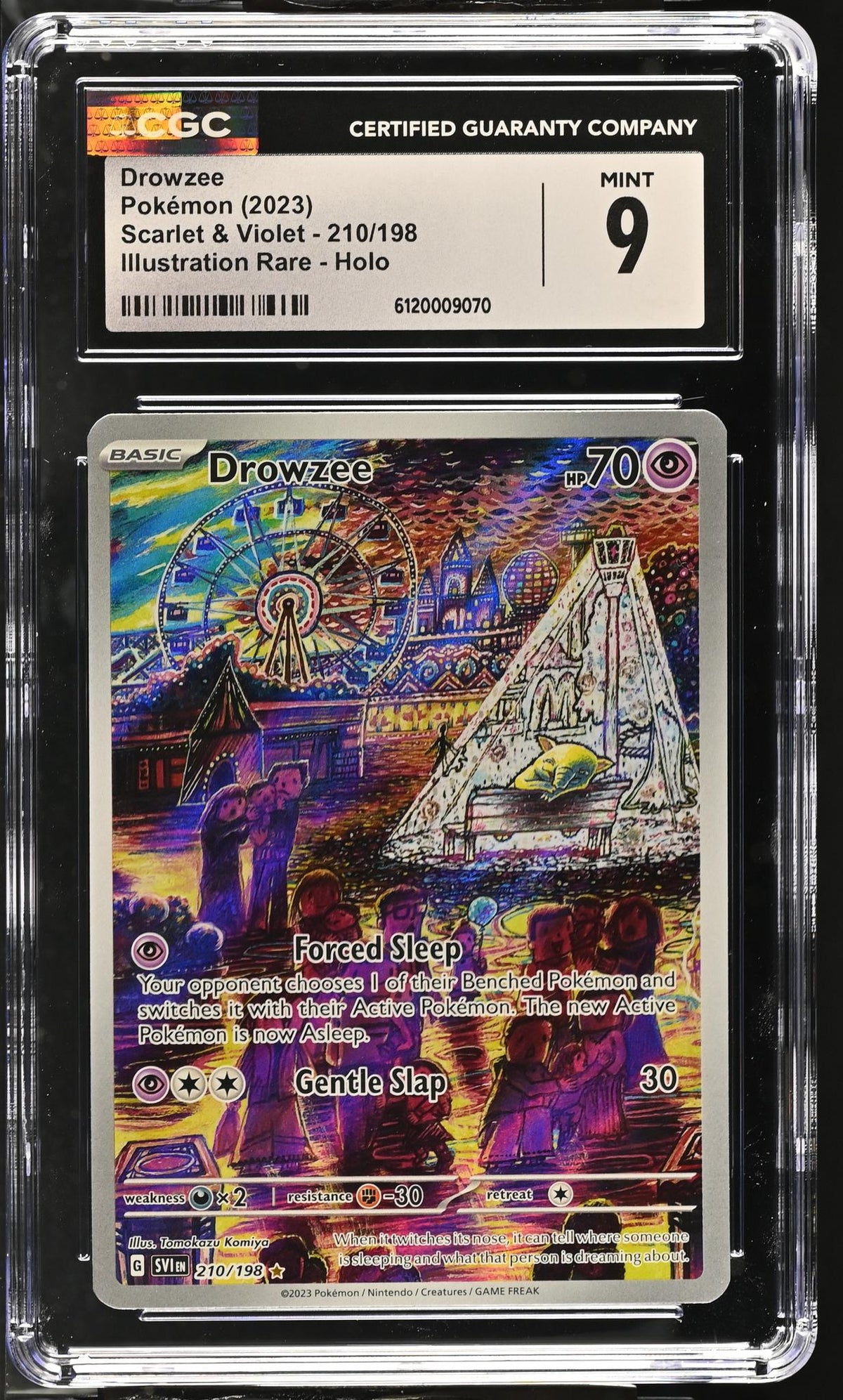 2023 Scarlet & Violet #210/198 Drowzee Illustration Rare - Holo CGC 9