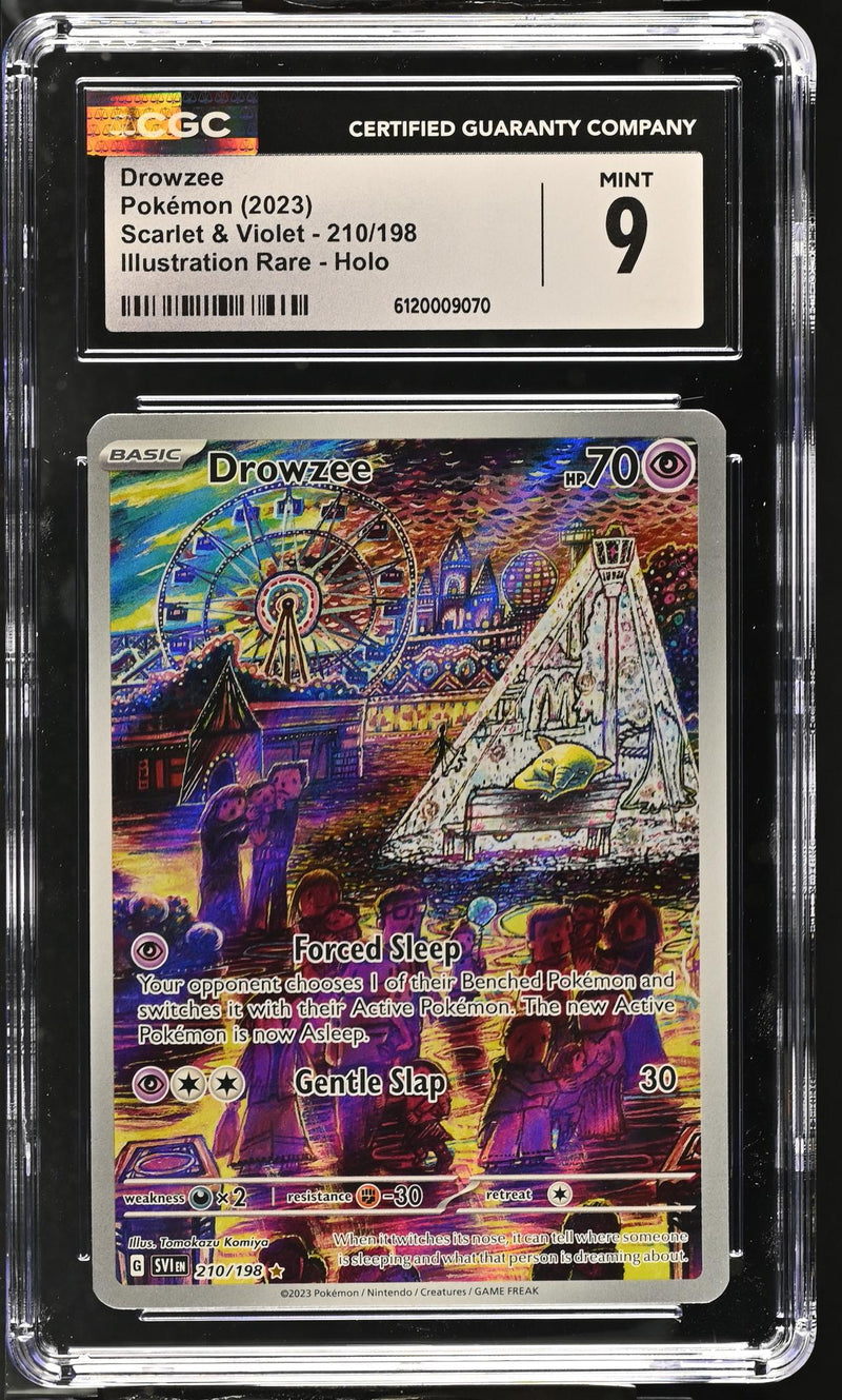 Pokémon Scarlet & Violet Drowzee #210/198 Illustration Rare Holo CGC 9