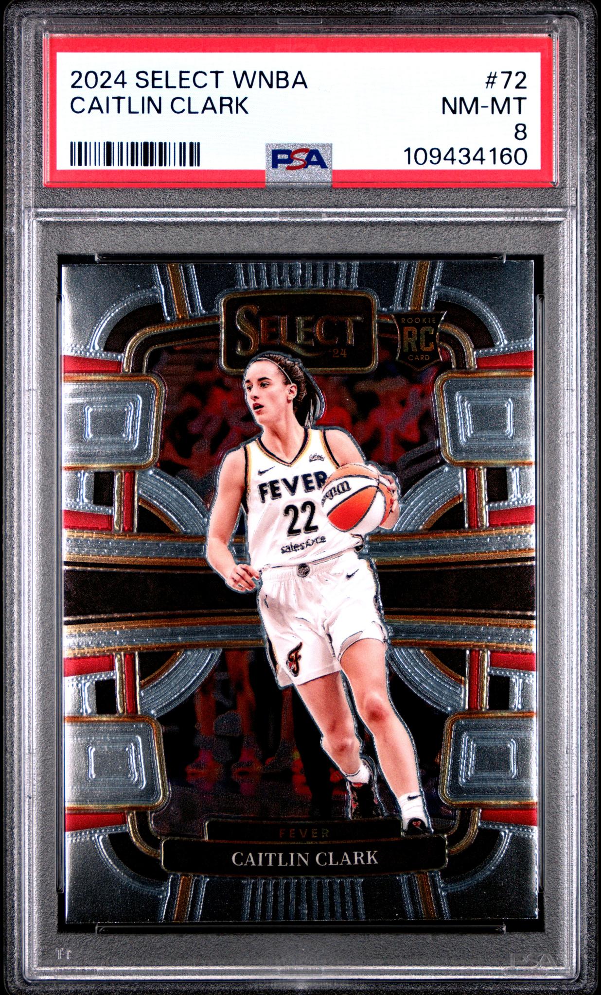 2024 Panini Select WNBA Concourse Caitlin Clark #72 PSA 8