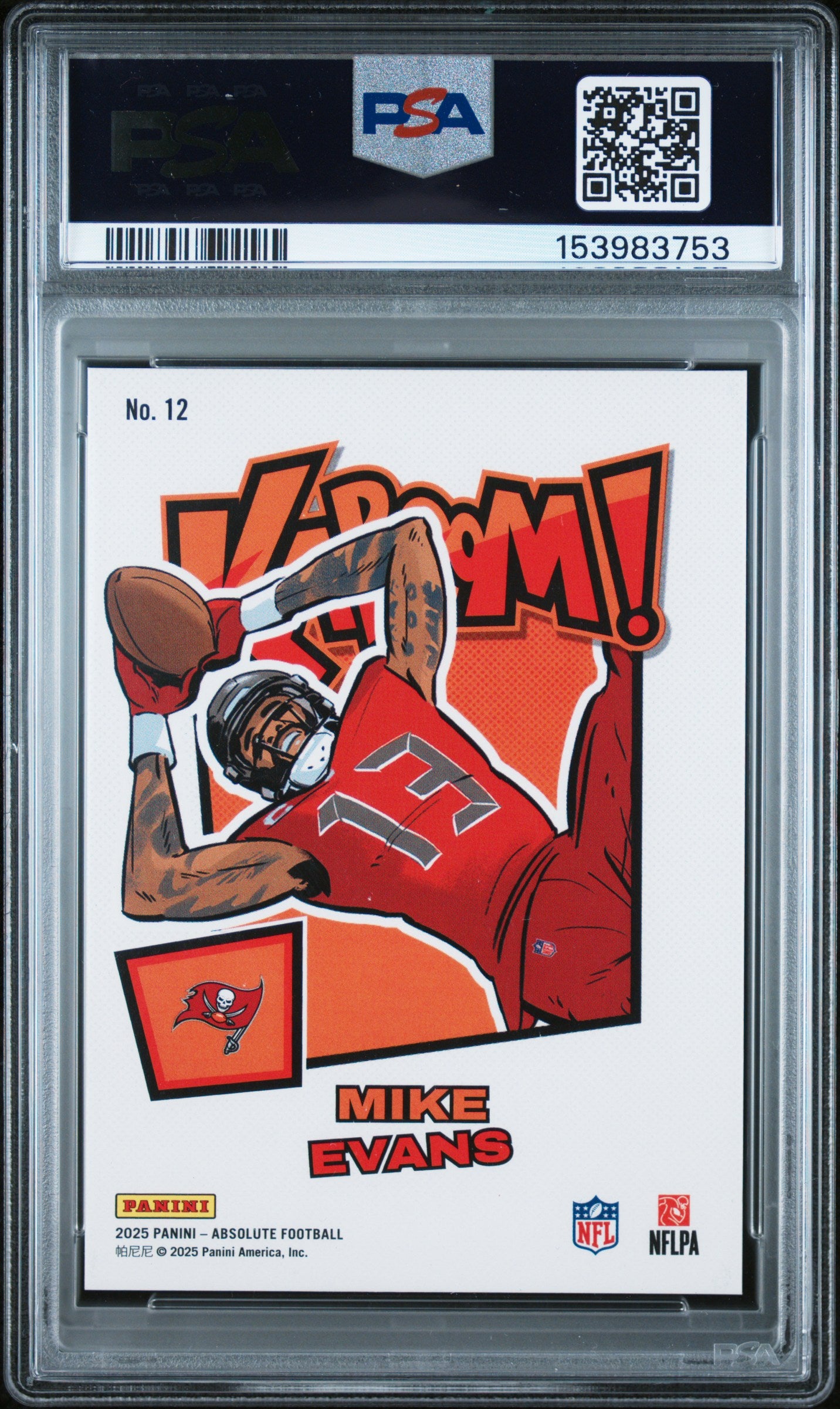 2025 Panini Absolute Kaboom Horizontal Mike Evans #12 PSA 10