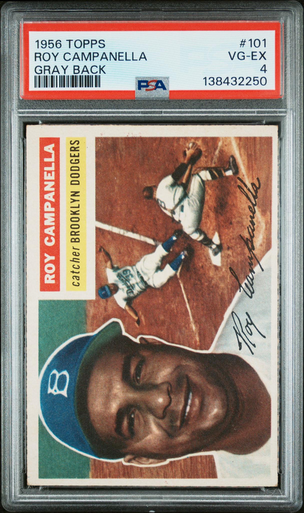 1956 Topps Gray Back Roy Campanella #101 PSA 4