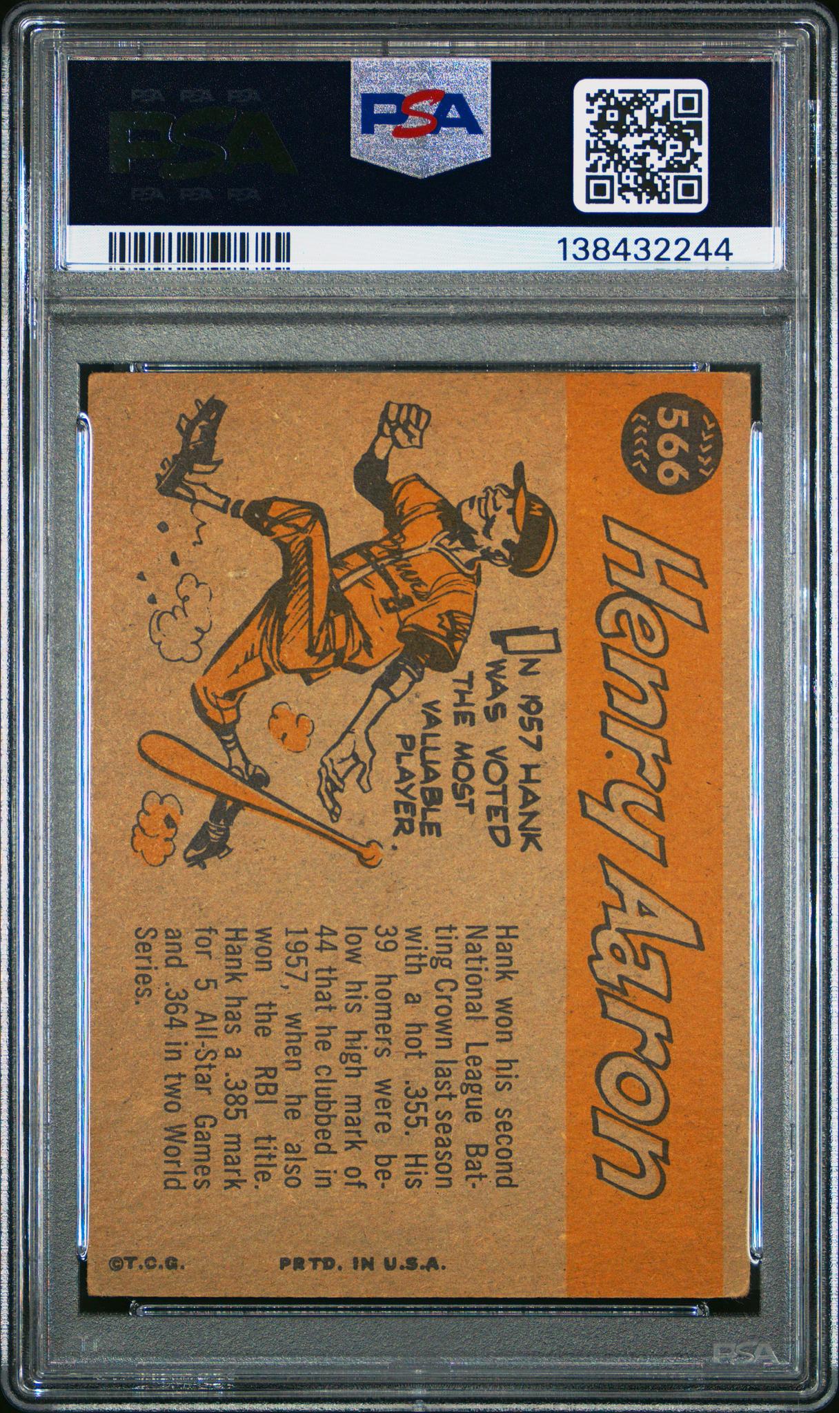 1960 Topps All Star Hank Aaron #566 PSA 3