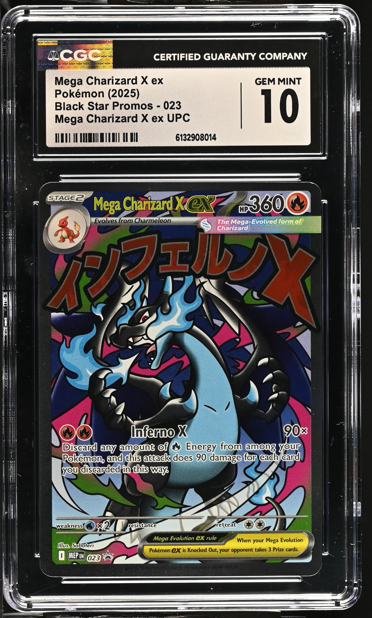 2025 Black Star Promos #023 Mega Charizard X ex Mega Charizard X ex UPC CGC 10