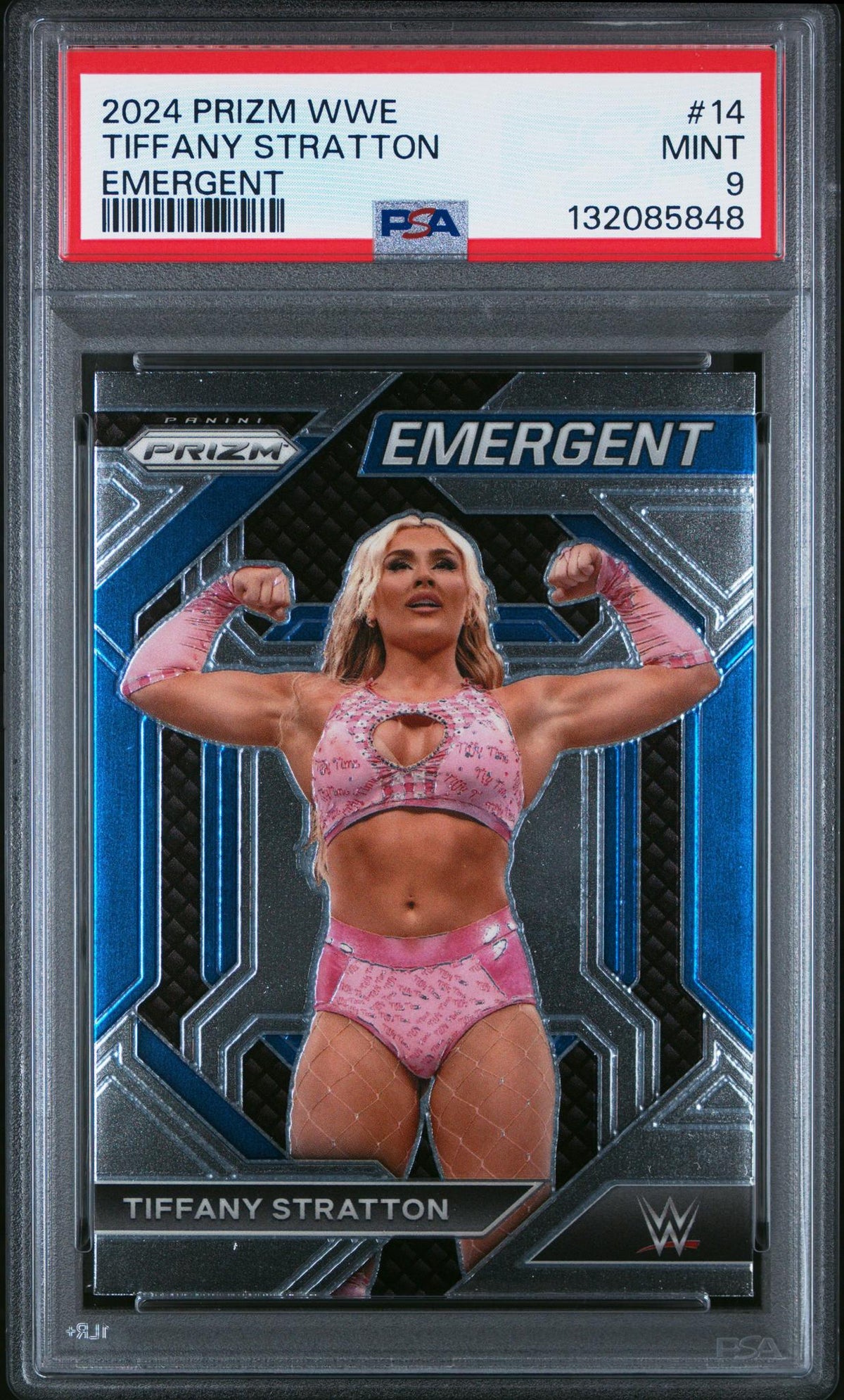 2024 Prizm WWE Tiffany Stratton Emergent #14 PSA 9