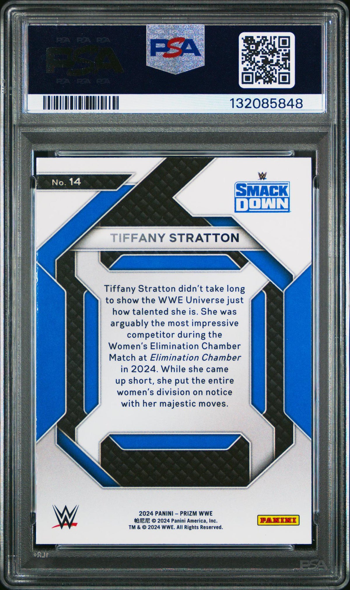 2024 Prizm WWE Tiffany Stratton Emergent #14 PSA 9