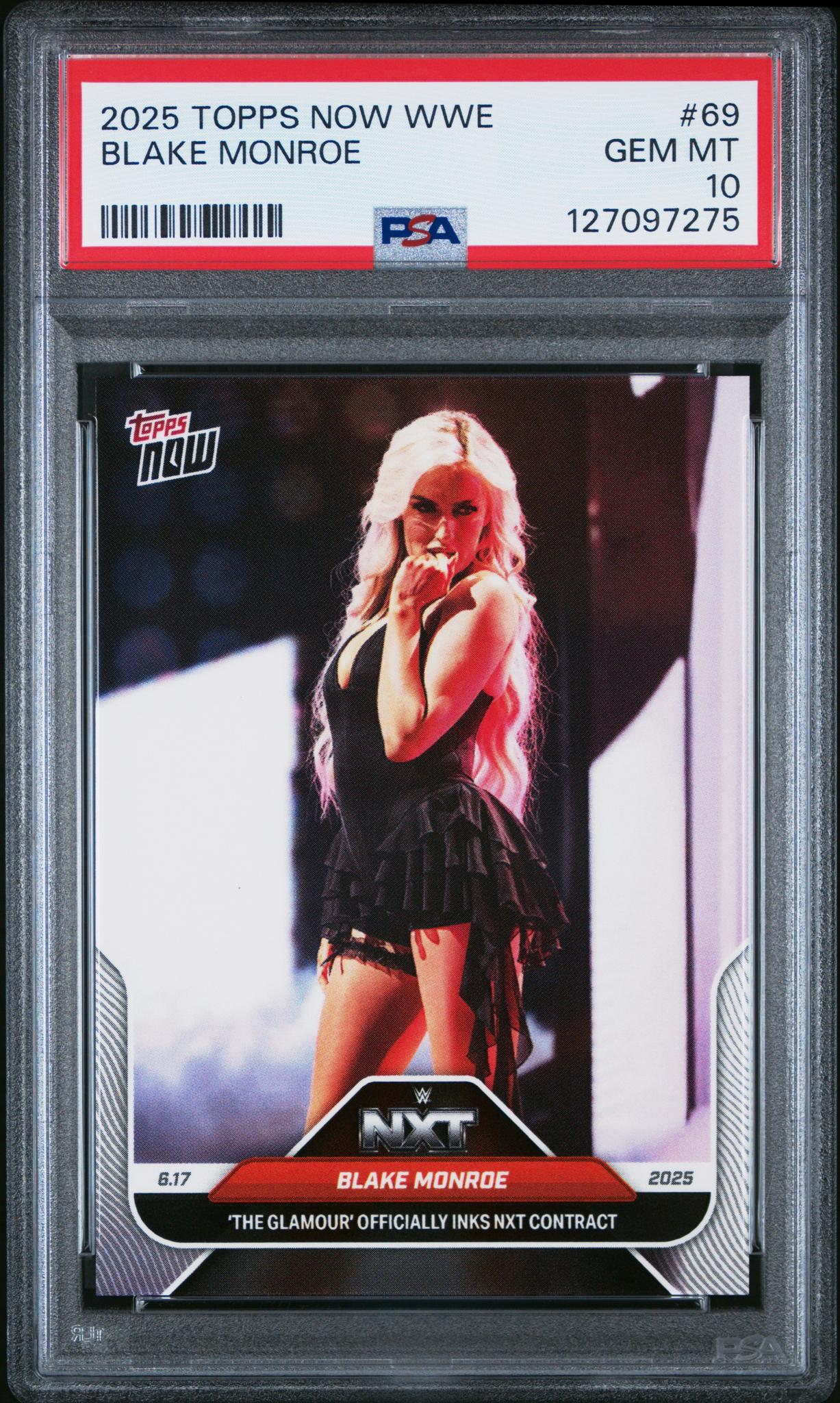 2025 Topps Now WWE Blake Monroe #69 PSA 10