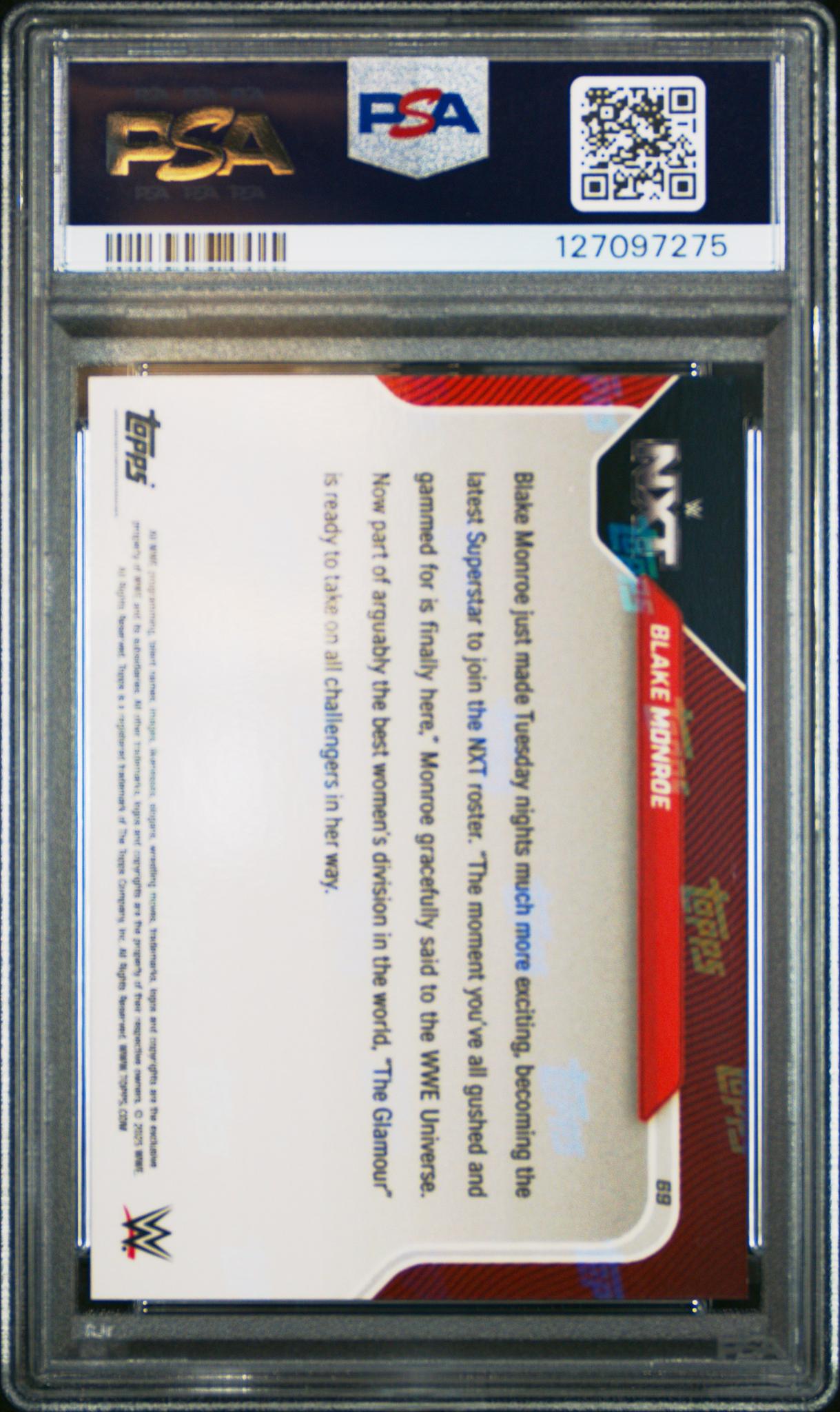 2025 Topps Now WWE Blake Monroe #69 PSA 10