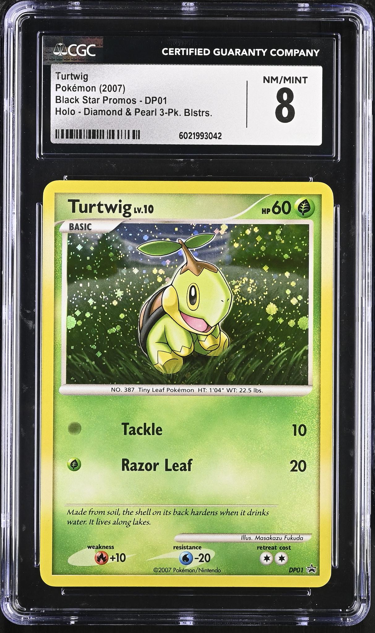 2007 Pokemon #DP01 Turtwig Black Star Promos CGC 8