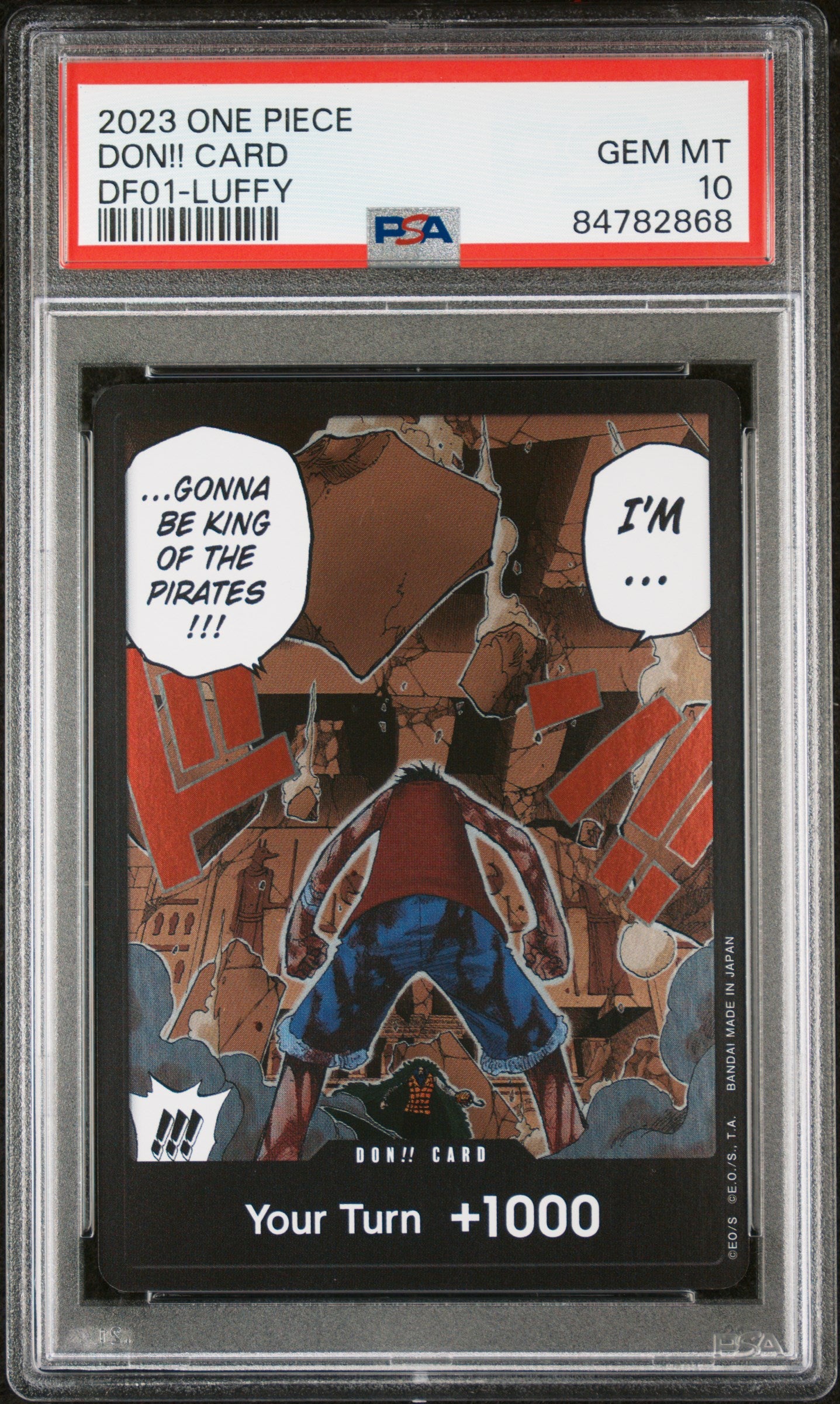 2023 One Piece Goods-Devil Fruits Collection Vol.1 Luffy Don Card PSA 10