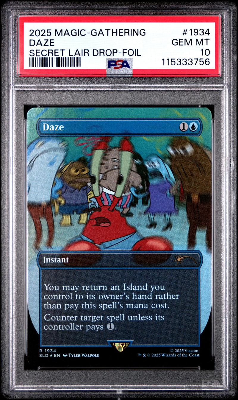 Magic: The Gathering Daze Secret Lair Drop-Foil #1934 PSA 10