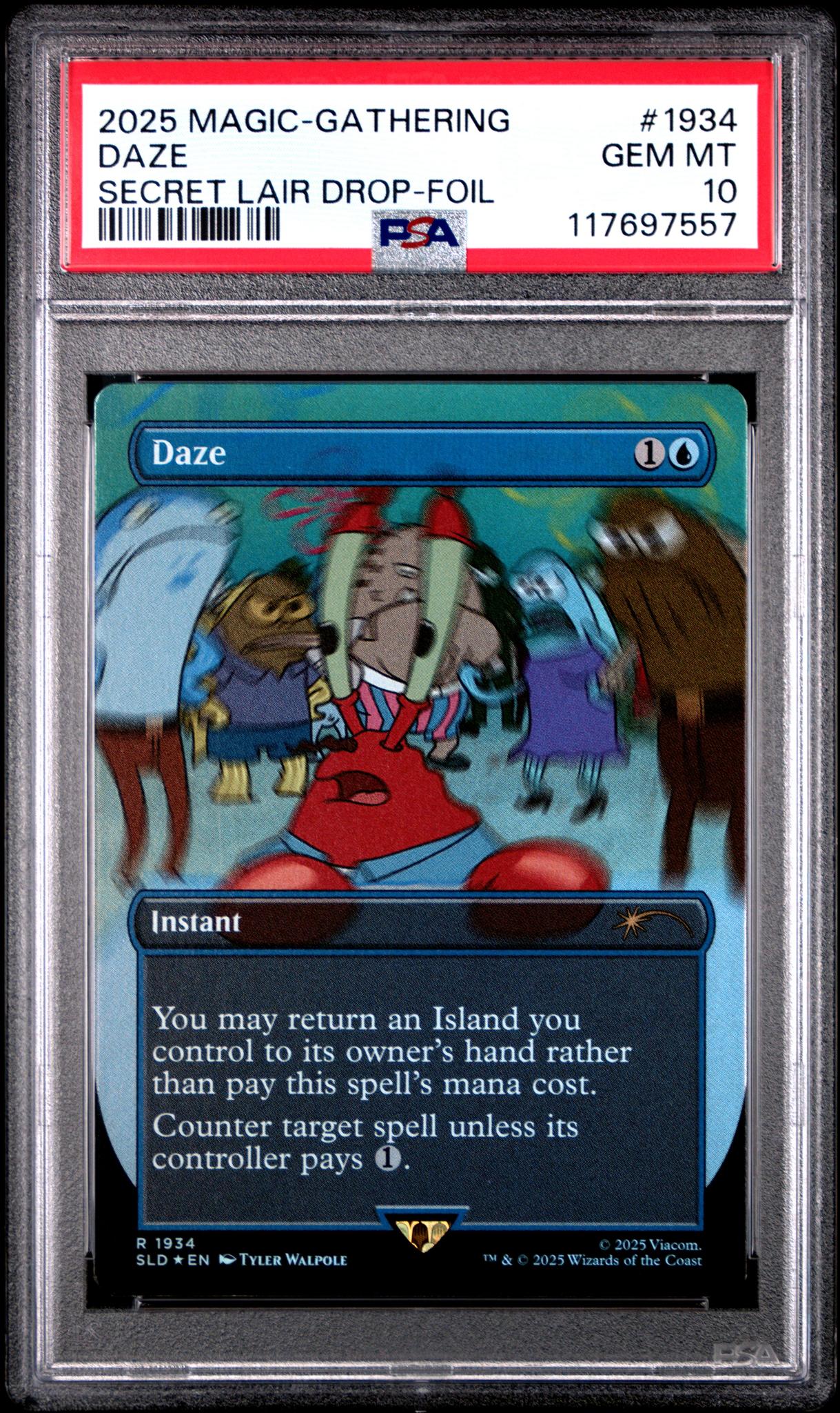 2025 Magic the Gathering Secret Lair Drop Foil Daze #1934 PSA 10
