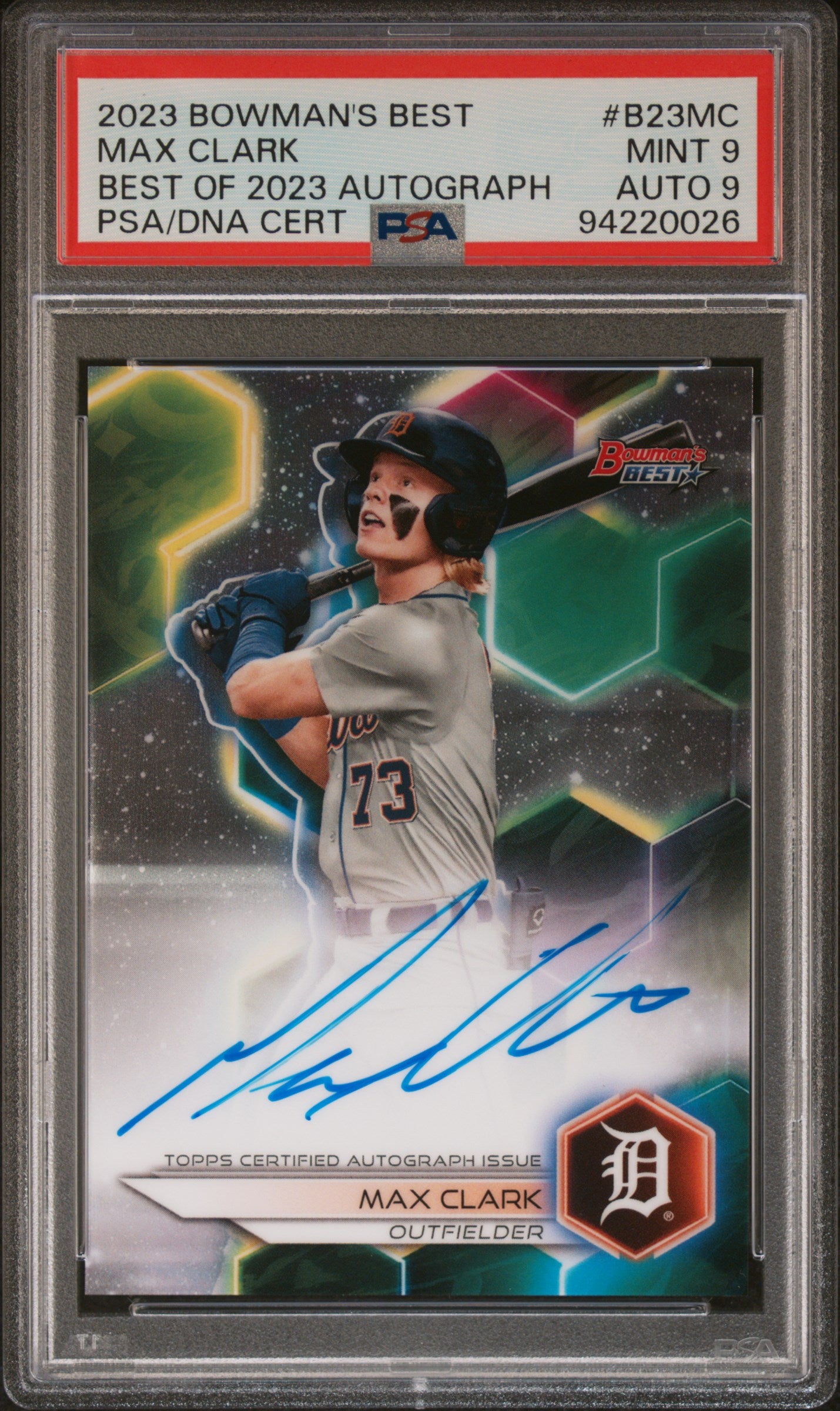 2023 Bowman's Best Bowman's Best Max Clark #B23-MC PSA 9
