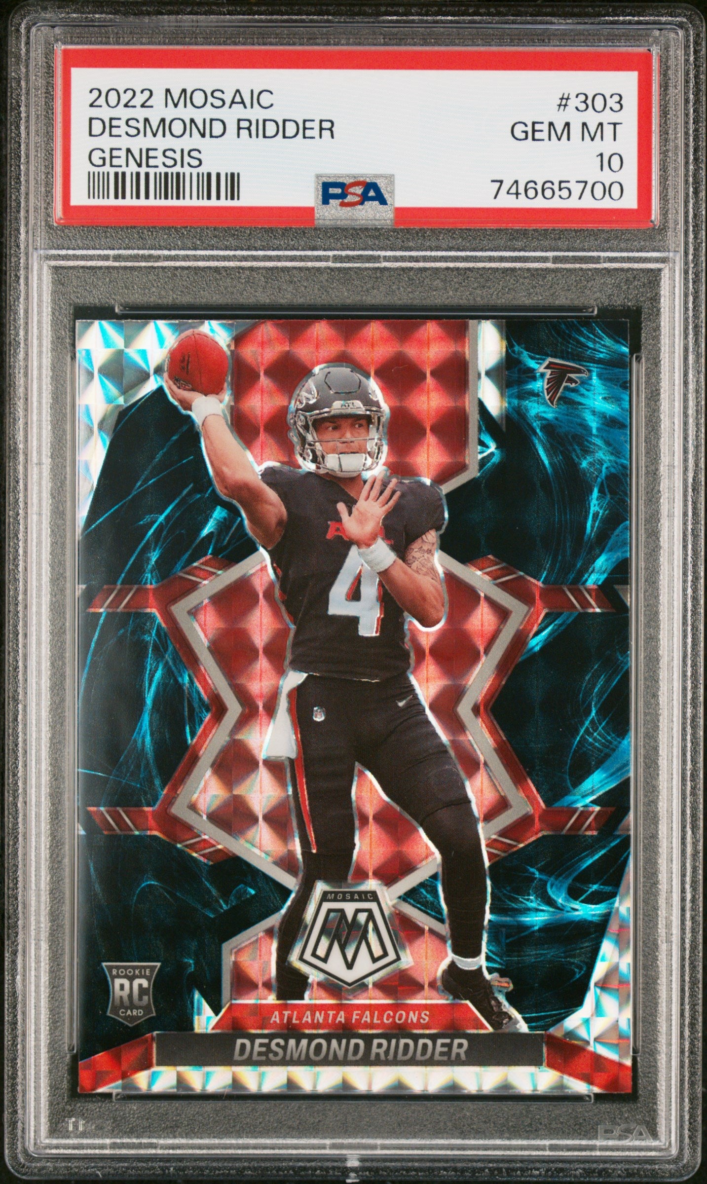 2022 Panini Mosaic Mosaic Genesis Desmond Ridder #303 PSA 10
