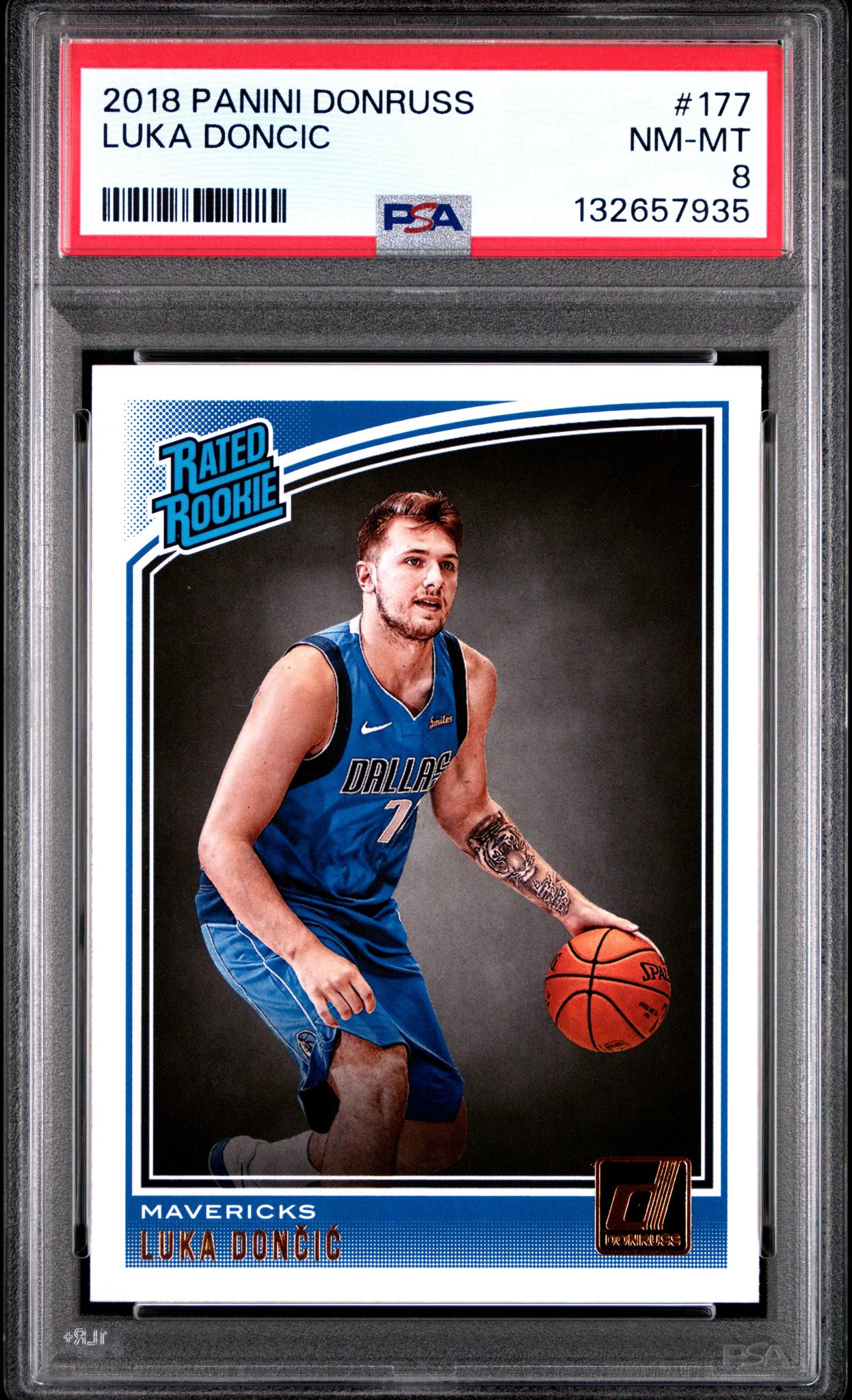 2018 Panini Donruss Rated Rookie Luka Doncic #177 PSA 8