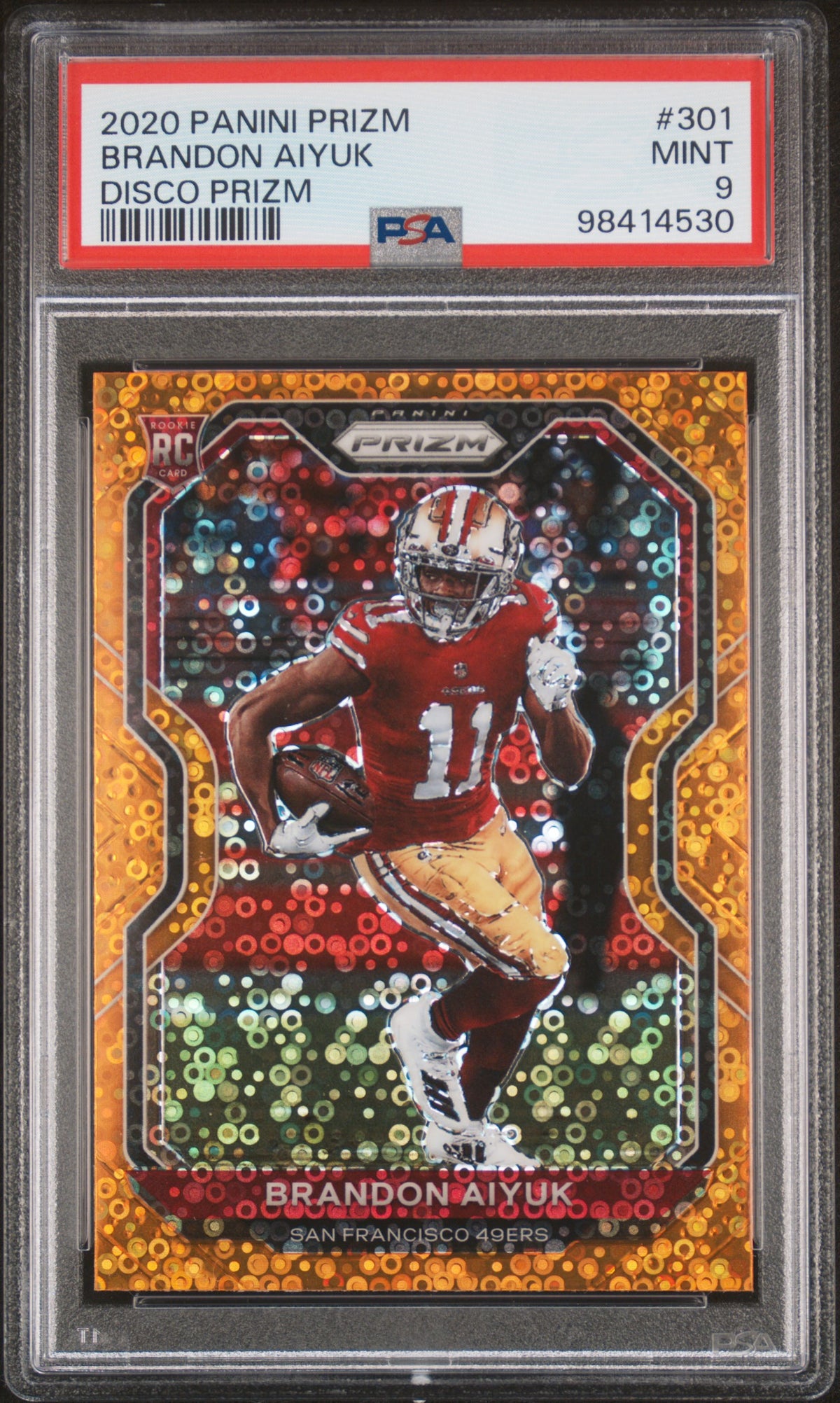 2020 Panini Prizm Disco Prizm Brandon Aiyuk #301 PSA 9