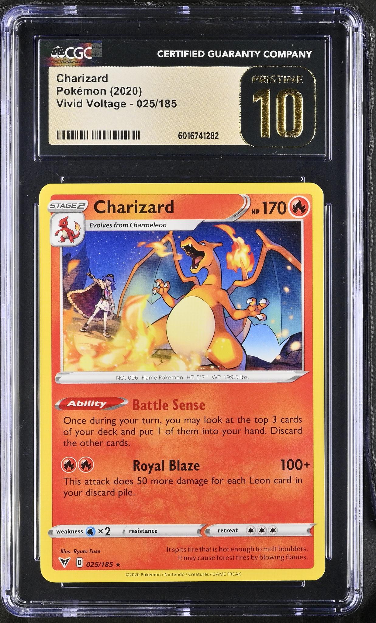 2020 Pokemon #025/185 Charizard Vivid Voltage CGC 10