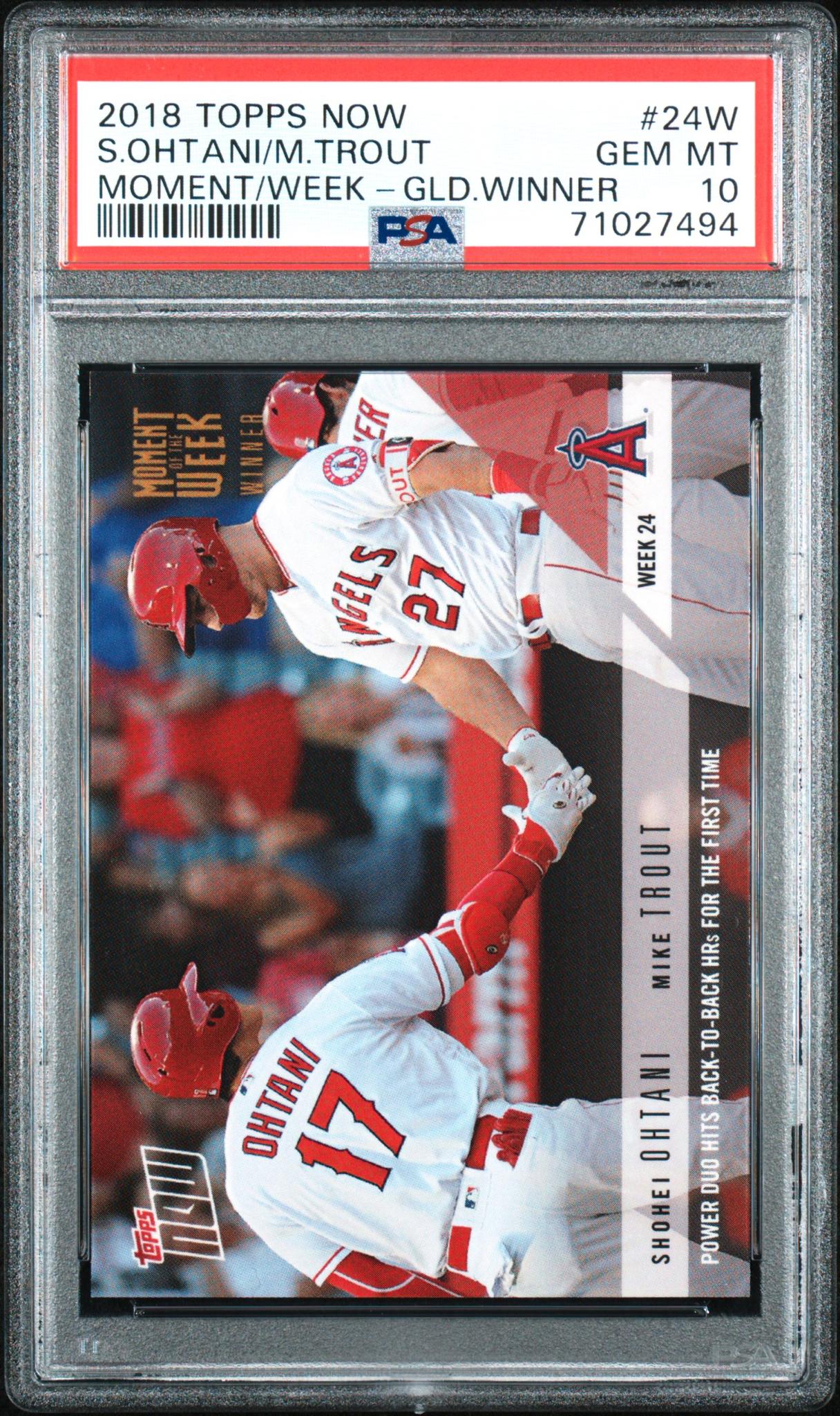 2018 Topps Now Moment of the Week Gold Winner Shohei Ohtani #MOW24W /733 PSA 10