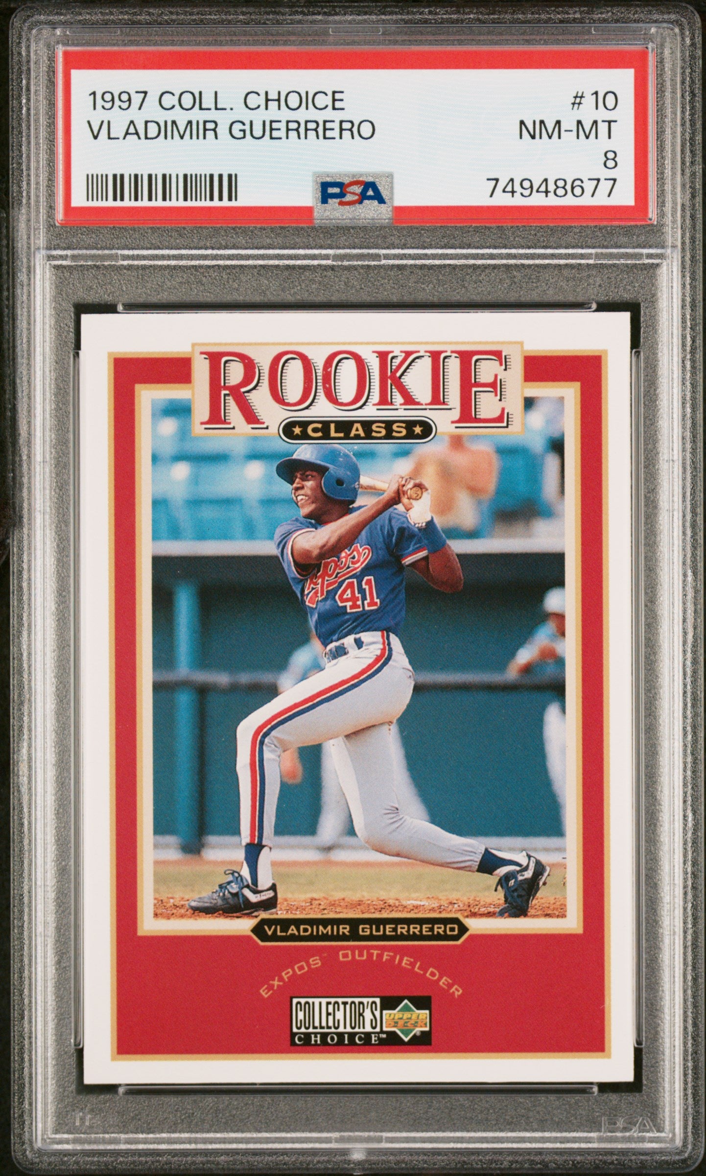1997 Collector's Choice Vladimir Guerrero #10 PSA 8