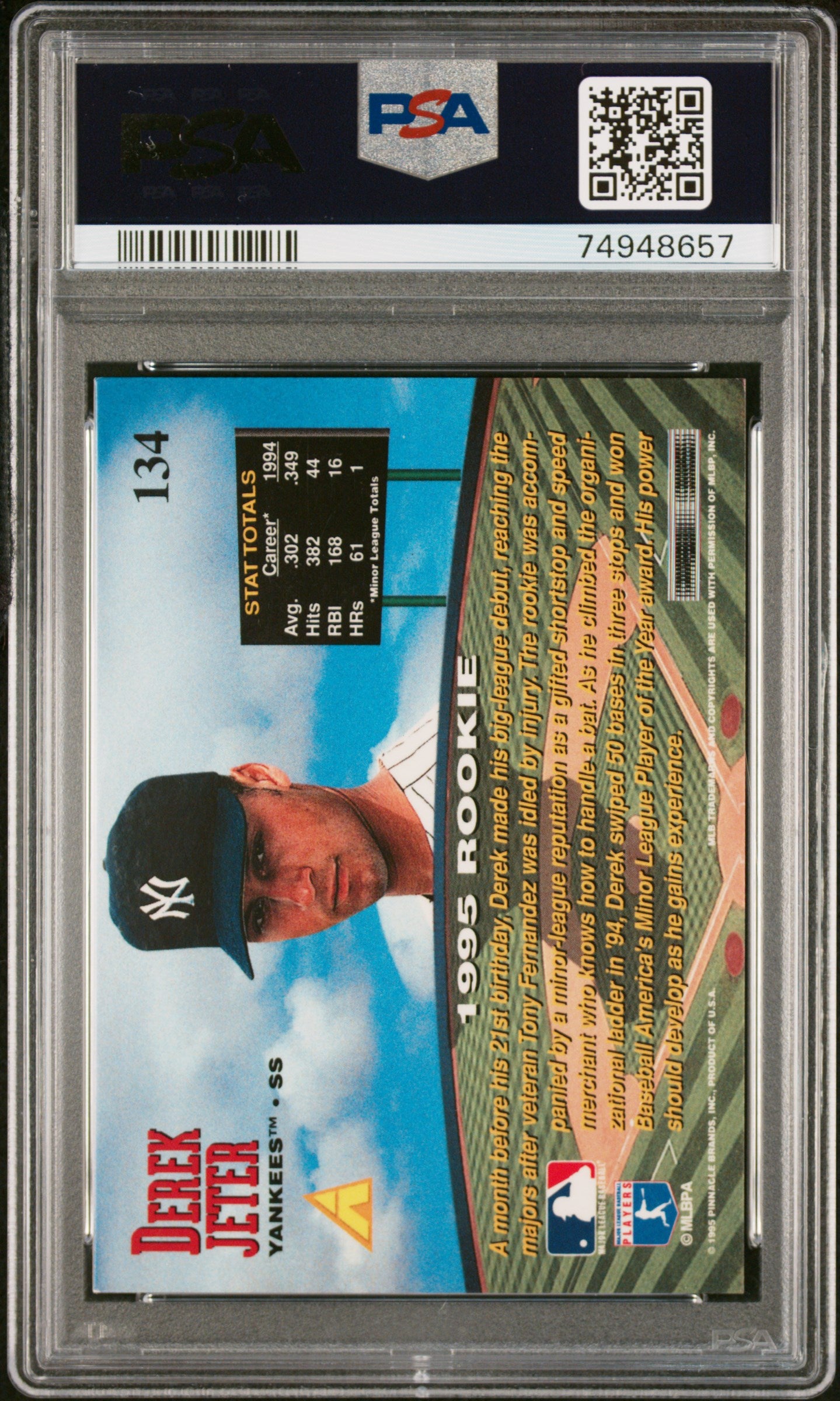 1995 Zenith Derek Jeter #134 PSA 7