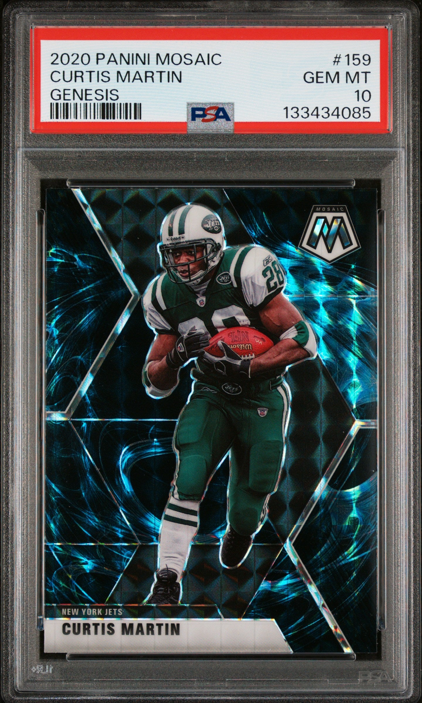 2020 Panini Mosaic Genesis Mosaic Curtis Martin #159 PSA 10
