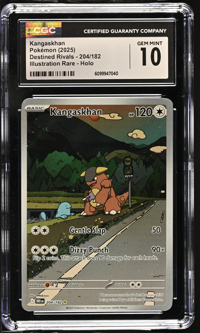 Pokémon Destined Rivals Kangaskhan #204/182 Illustration Rare Holo CGC 10