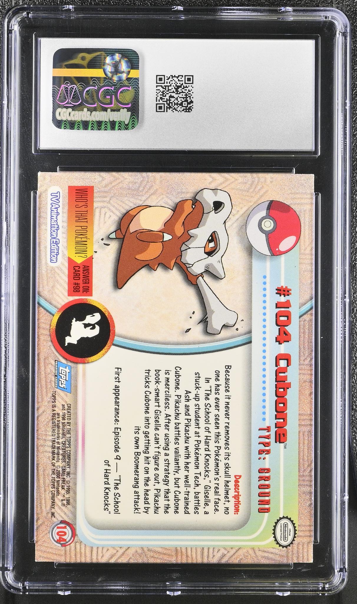 2000 Pokemon #104 Cubone Series 2 CGC 6