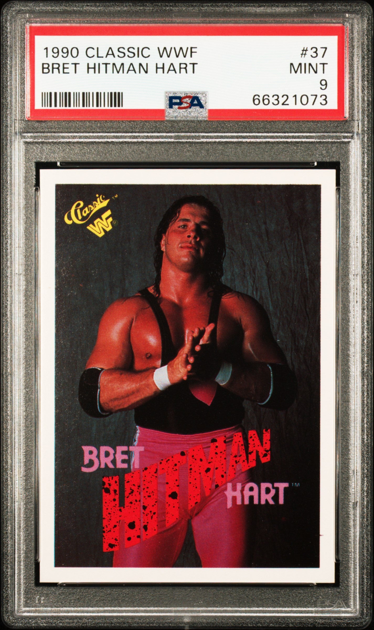 1990 Classic WWF Bret Hart #37 PSA 9