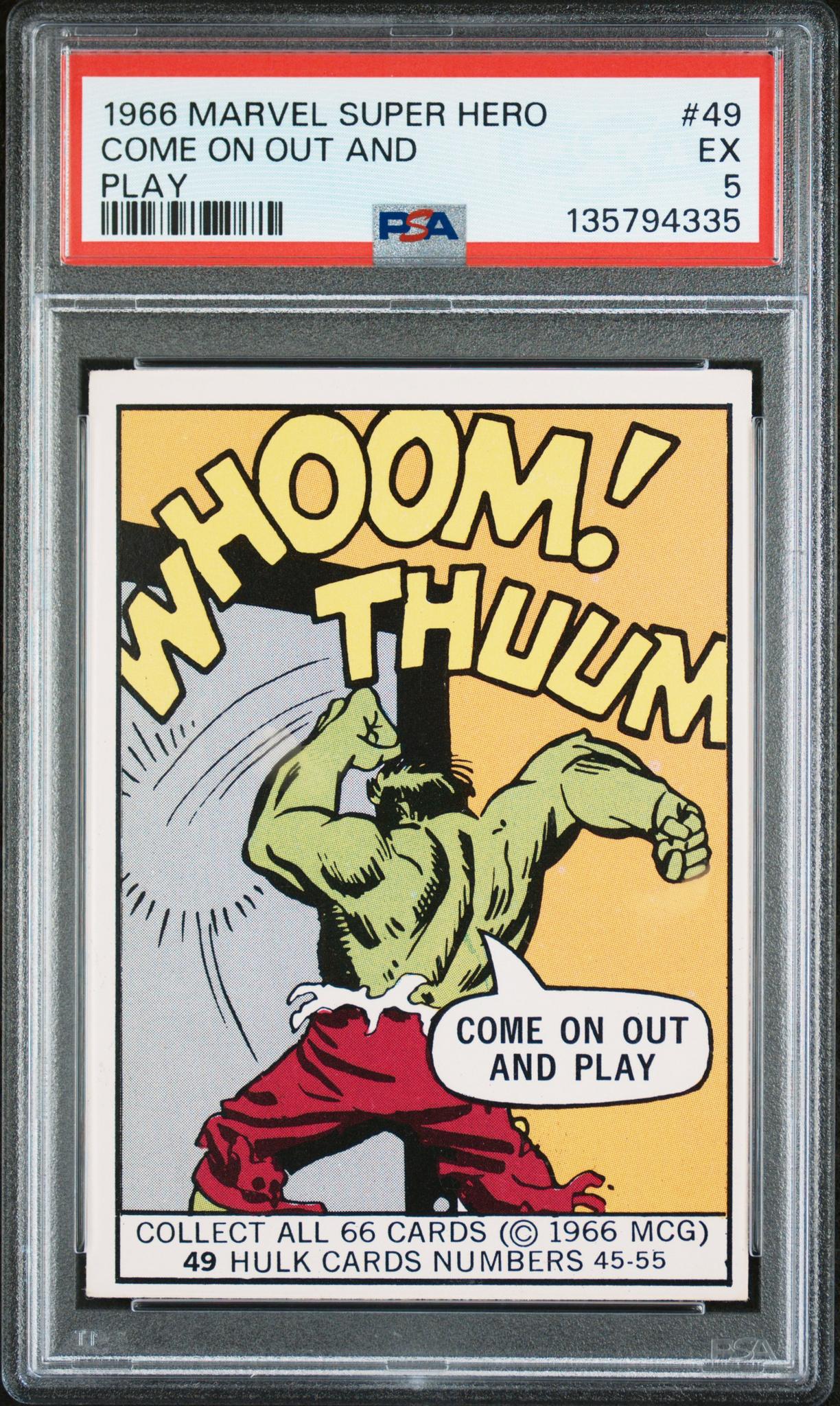 1966 Marvel Super Heroes Come On Out and Play #49 PSA 5