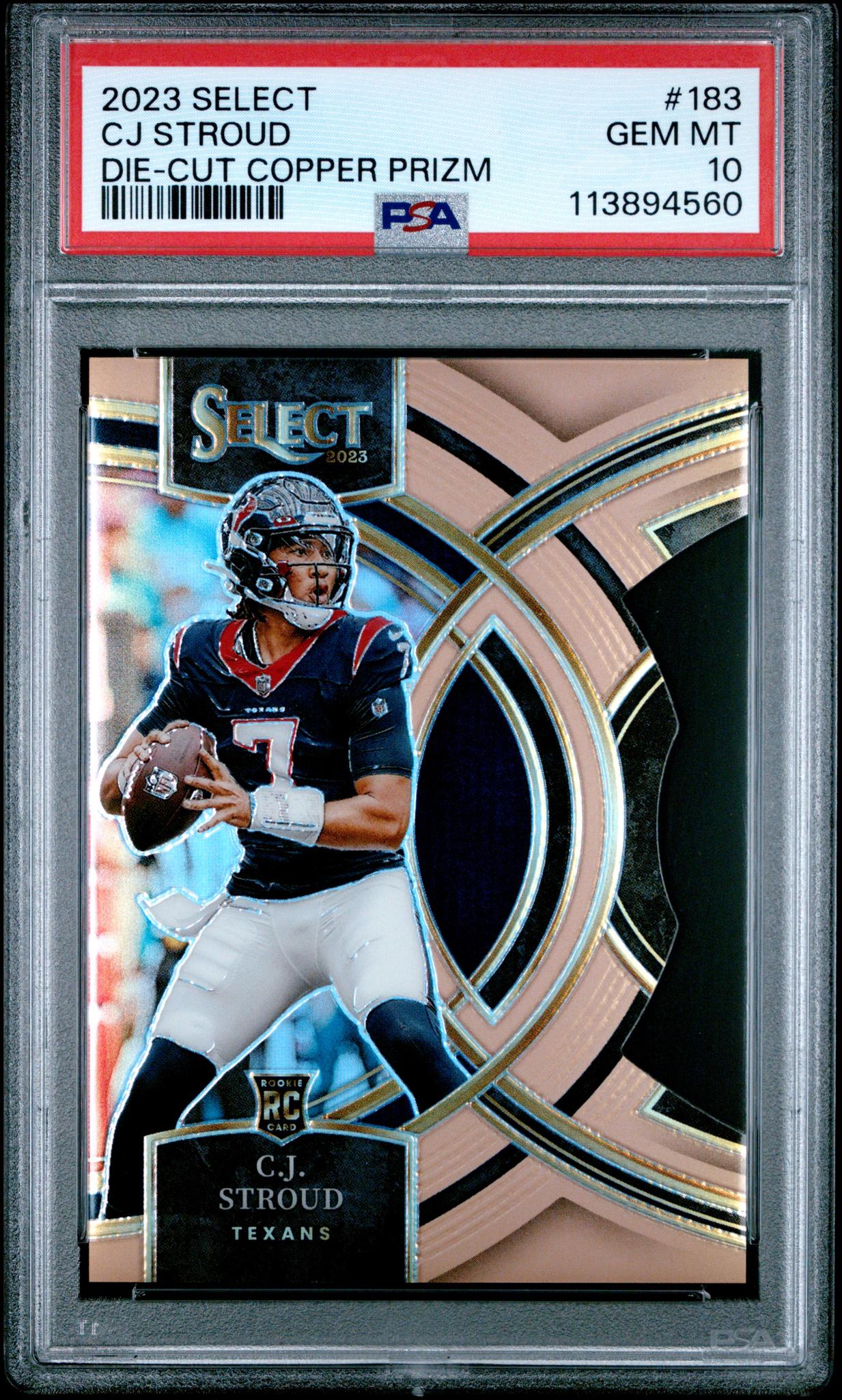 2023 Panini Select Prizm Copper Die Cut CJ Stroud #183 /299 PSA 10