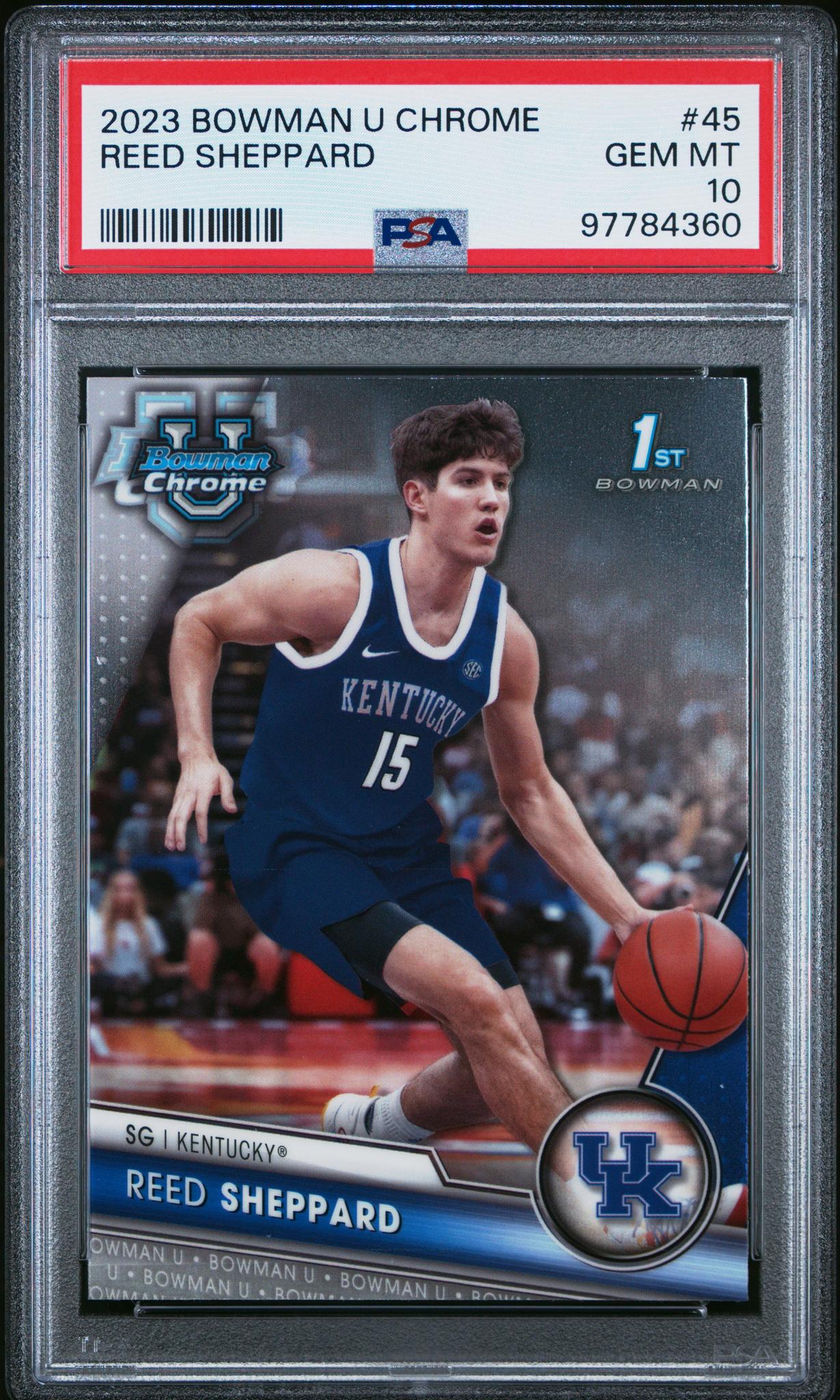 2023 Bowman University Chrome Reed Sheppard #45 PSA 10