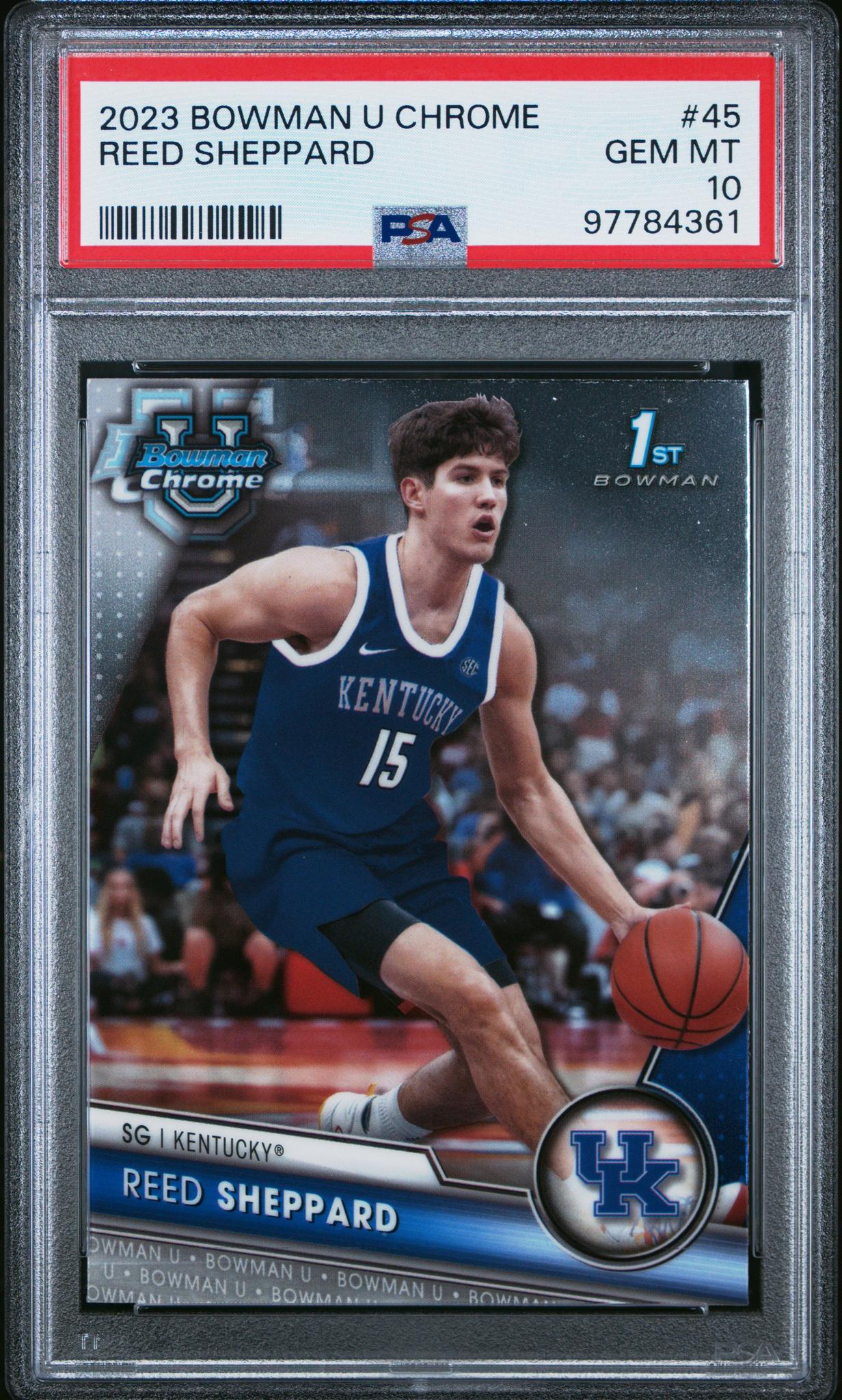 2023 Bowman University Chrome Reed Sheppard #45 PSA 10