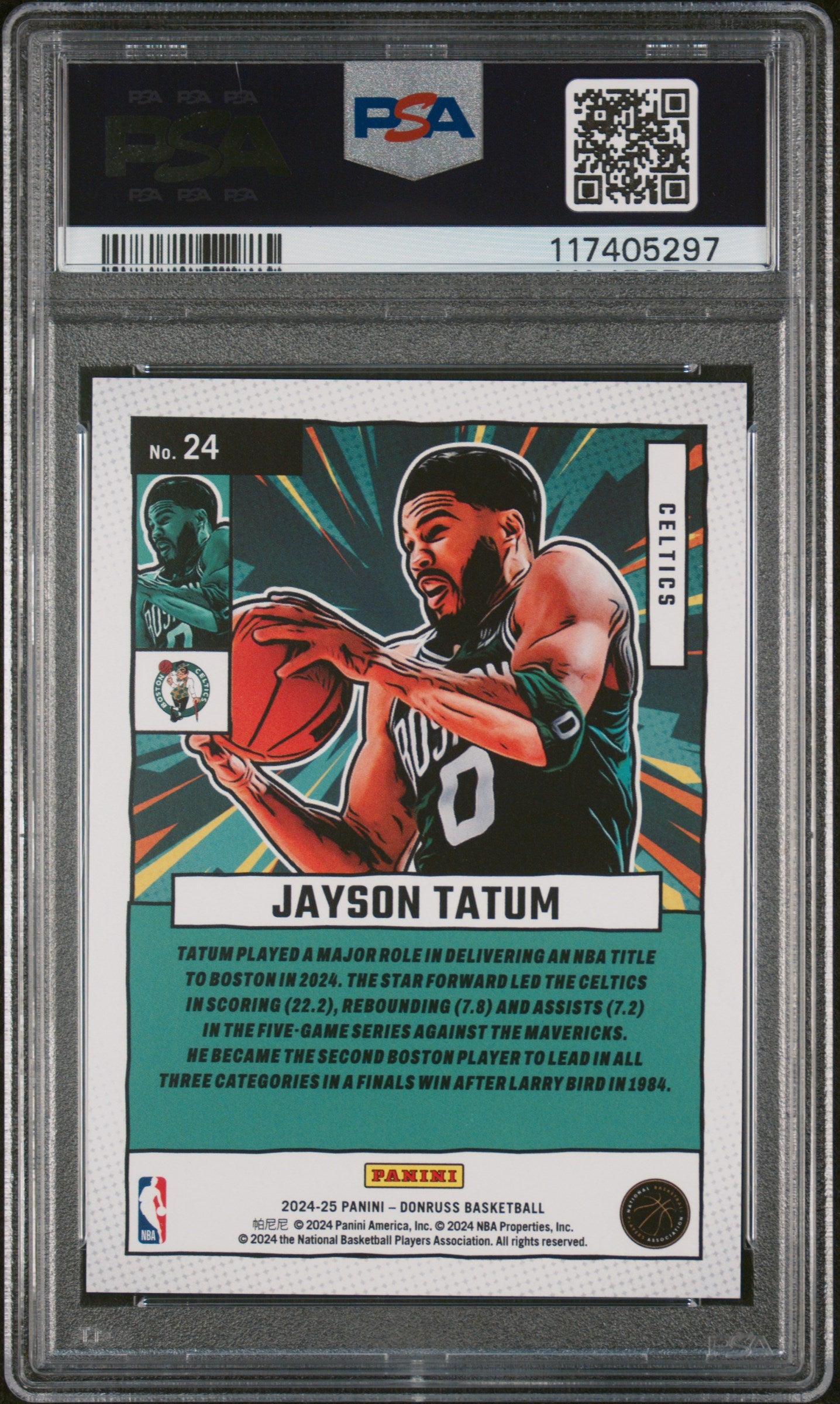 2024 Panini Donruss Net Marvels Holo Laser Jayson Tatum #24 PSA 10