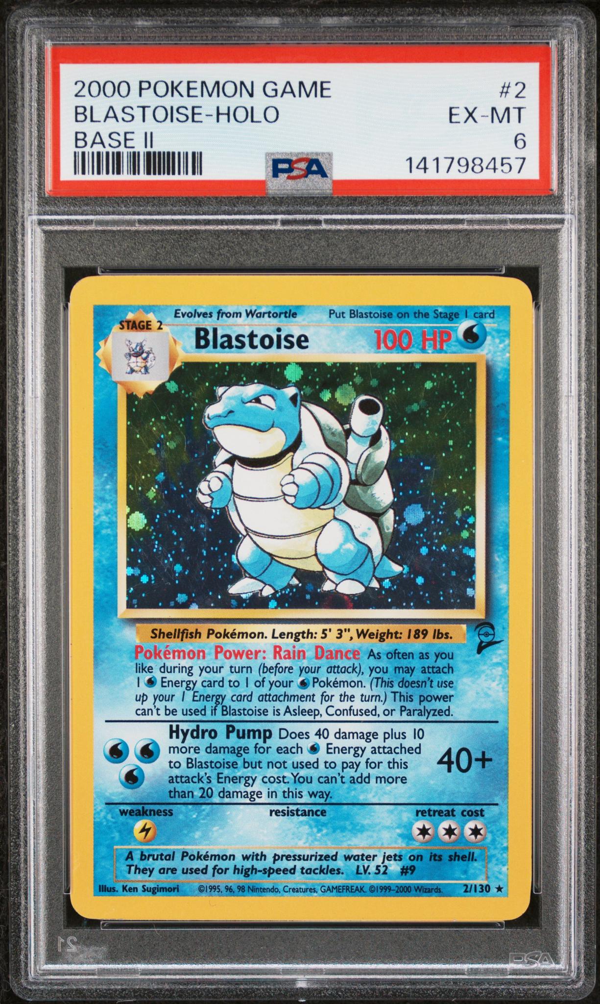 2000 Pokemon Base Set 2 Holo Blastoise #2 PSA 6