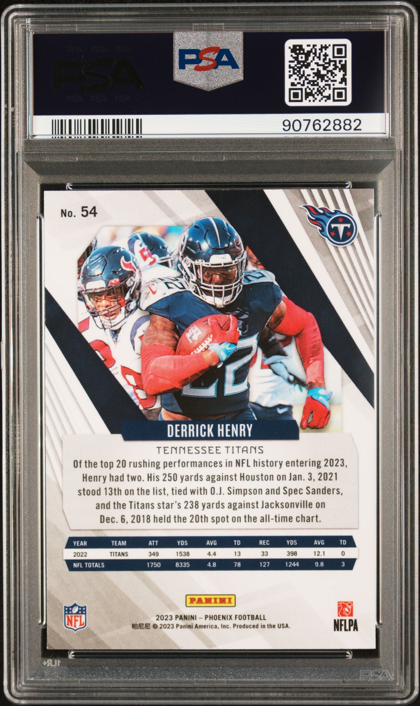 2023 Panini Phoenix White Shimmer Derrick Henry #54 PSA 10