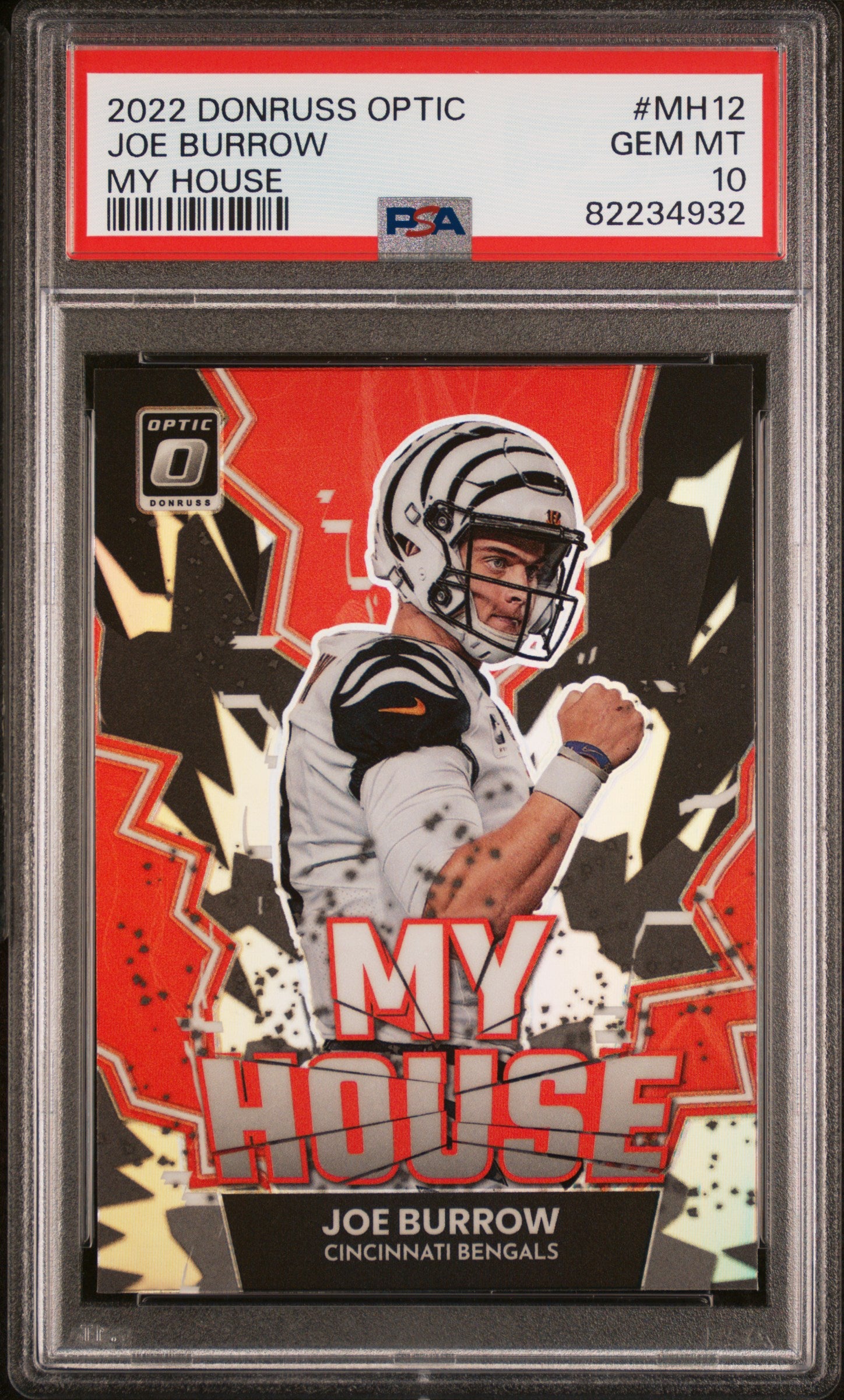 2022 Donruss Optic My House Prizm Joe Burrow #12 PSA 10
