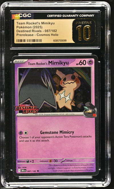2025 Pokemon #087/182 Mimikyu Destined Rivals CGC 10
