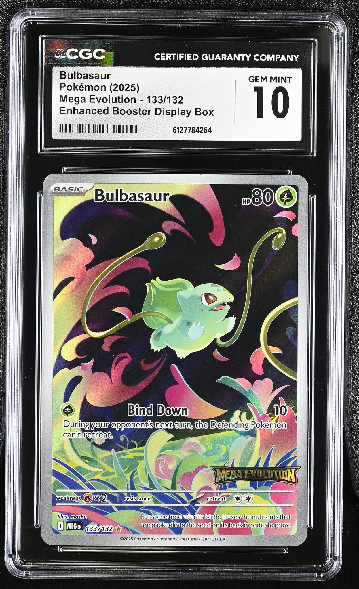 2025 Pokemon #133/132 Bulbasaur Mega Evolution CGC 10