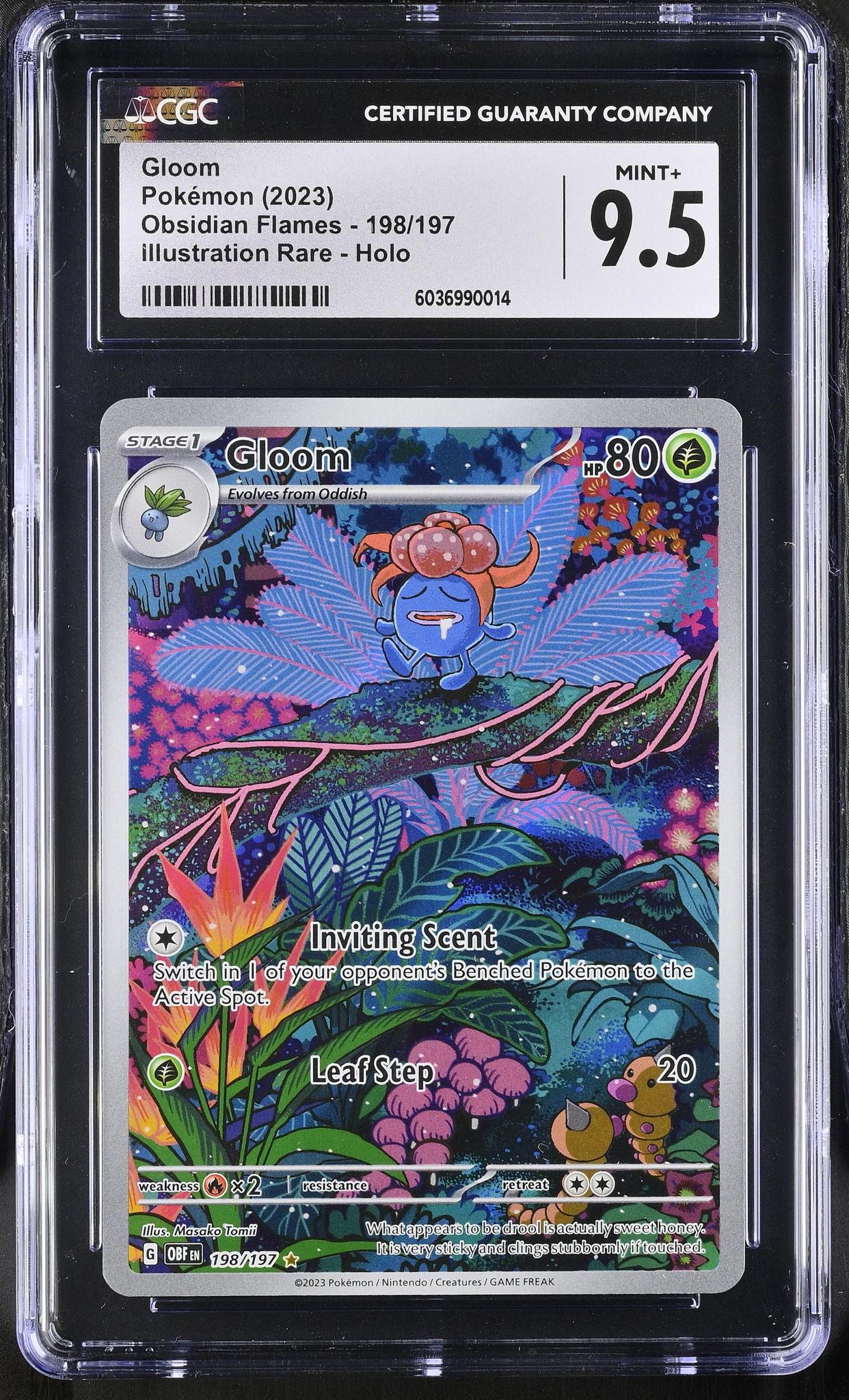 2023 Pokemon #198/197 Gloom Obsidian Flames CGC 9.5