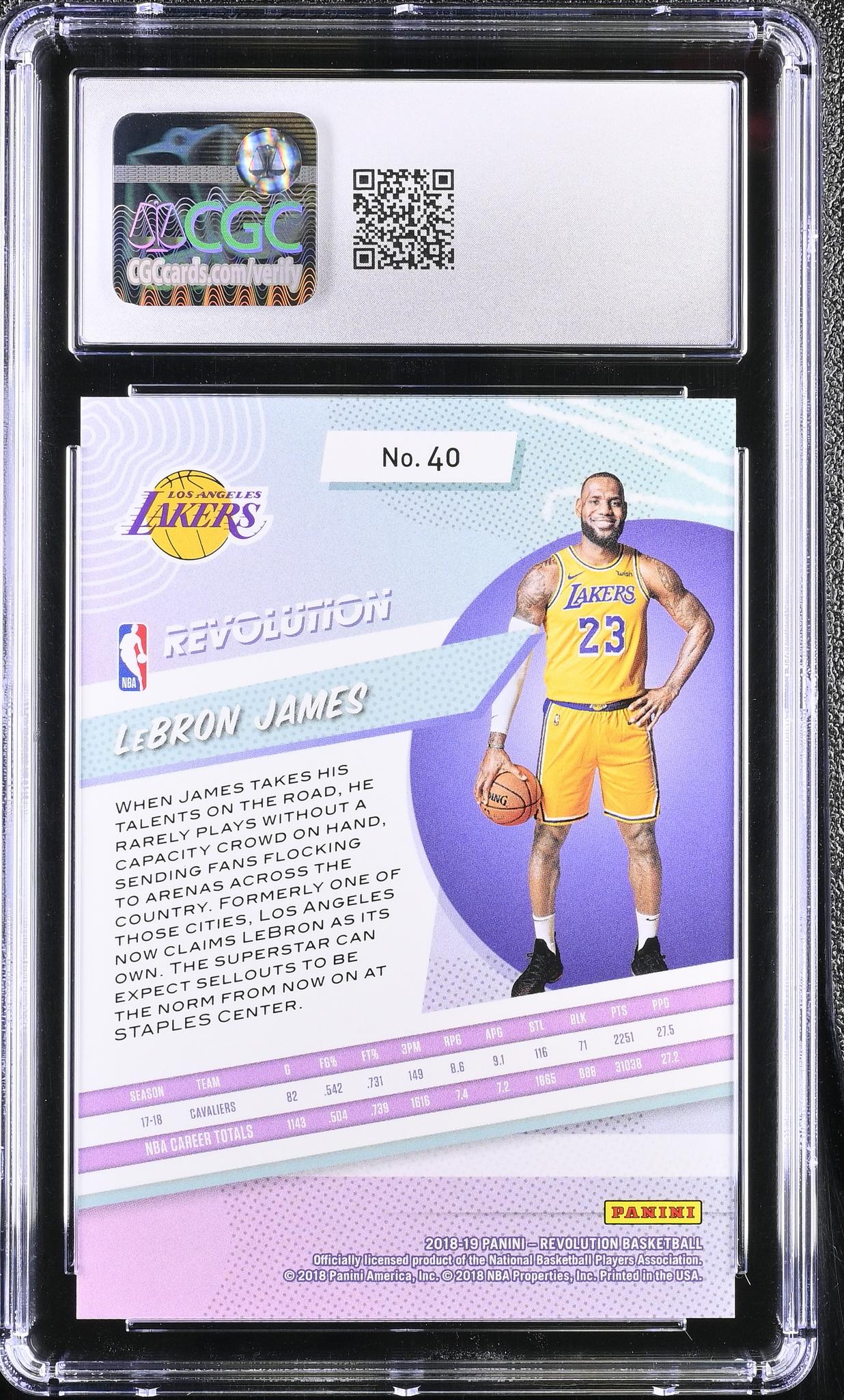 2018 Revolution #40 LeBron James CGC 10