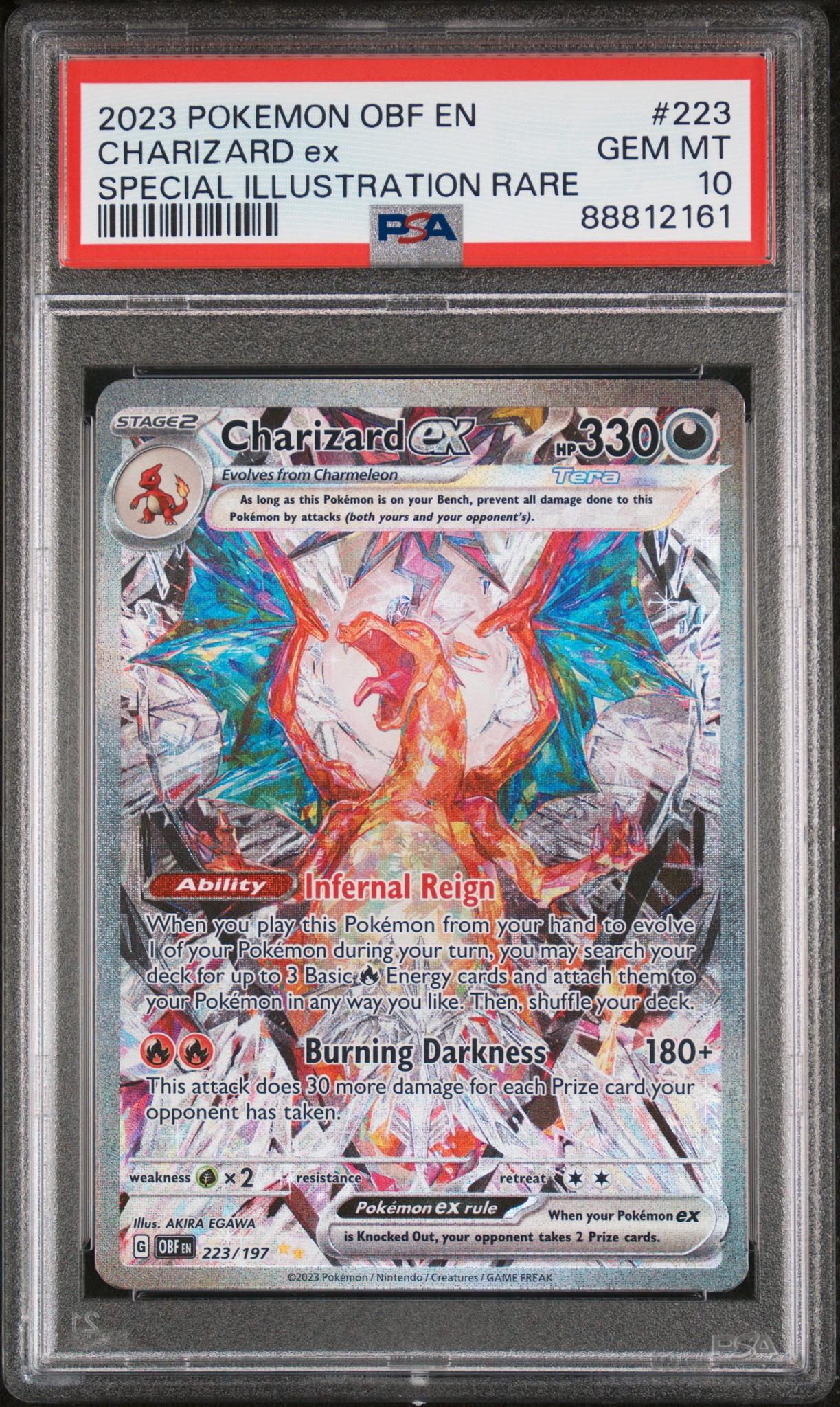 2023 Pokemon Scarlet and Violet Obsidian Flames Special Illustration Rare Charizard Ex #223 PSA 10