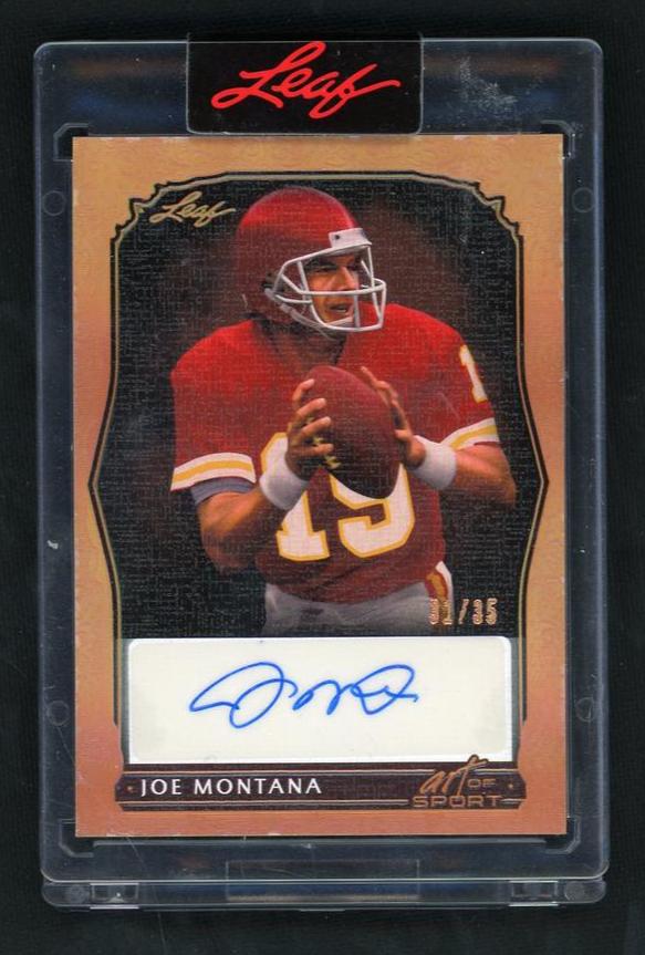 2013 Leaf Art of Sport BA-JM1 Joe Montana /35 Auto