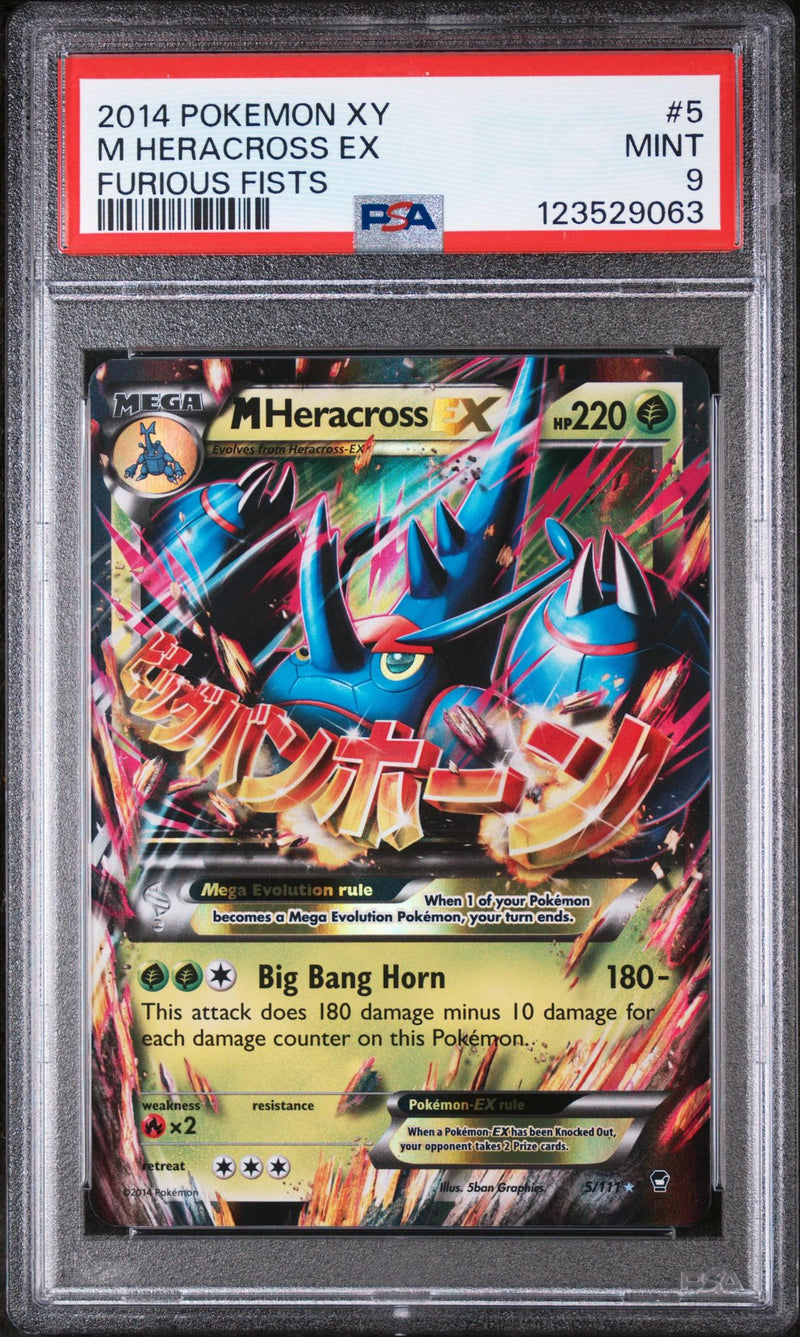 2014 Pokemon XY Furious Fists M Heracross Ex #5 PSA 9