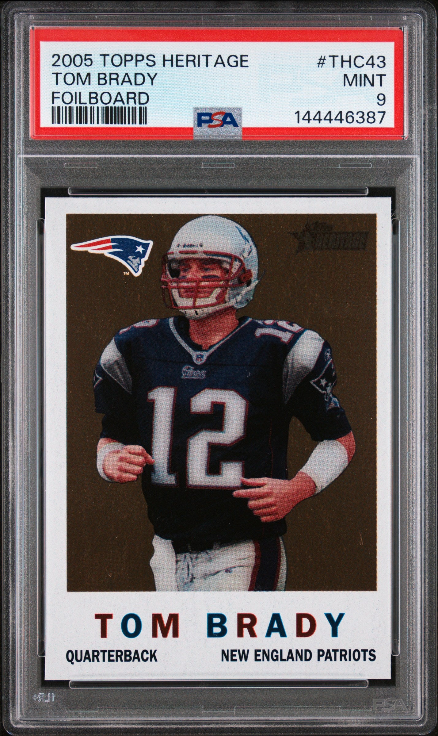 2005 Topps Heritage Foilboard Tom Brady #THC43 PSA 9
