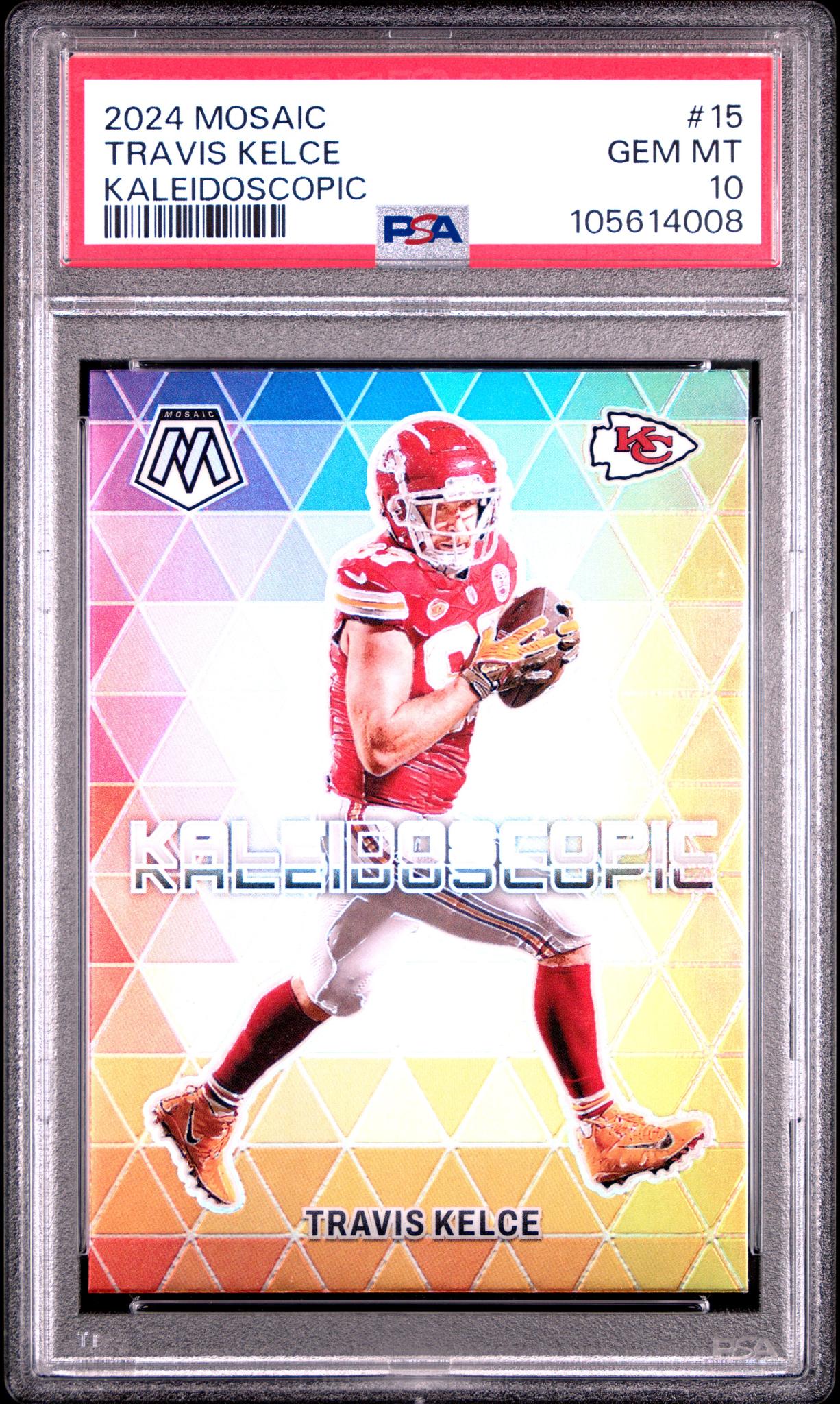 2024 Mosaic Kaleidoscopic Travis Kelce #15 PSA 10