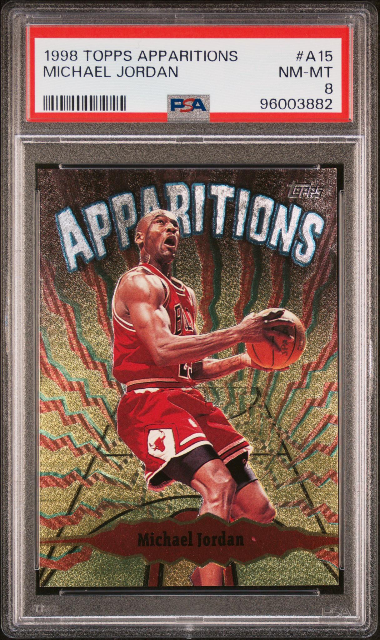 1998 Topps Apparitions Michael Jordan #A15 PSA 8