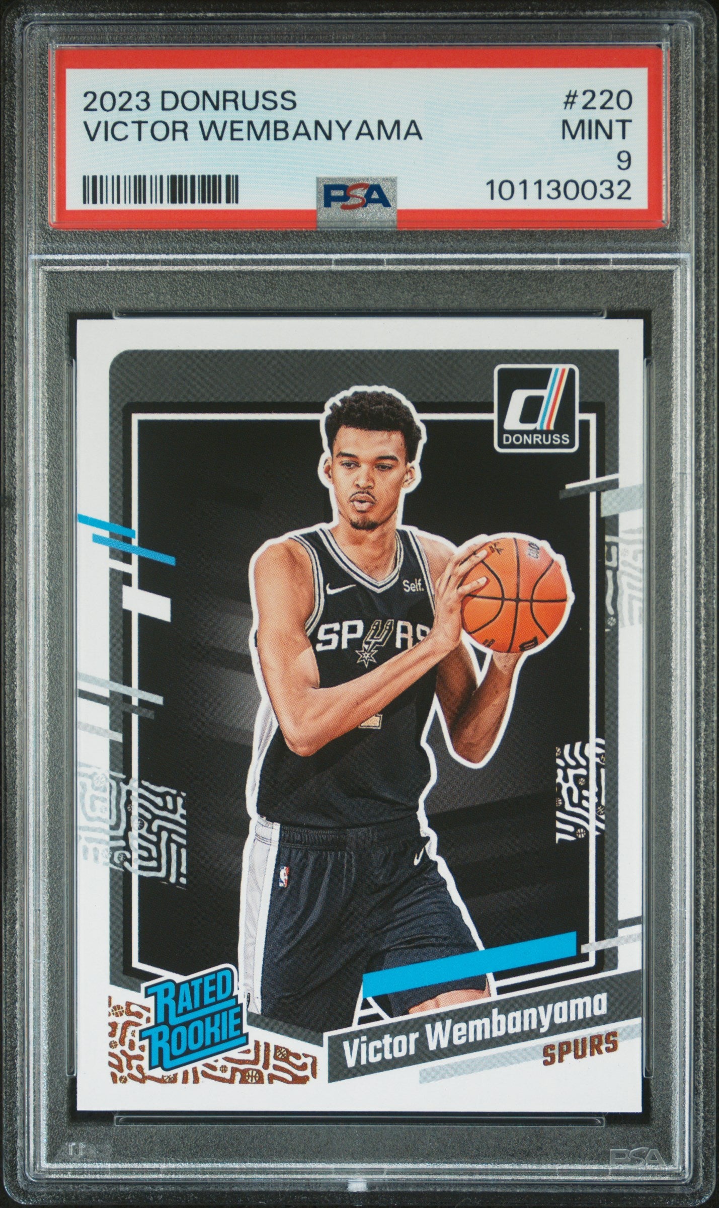2023 Panini Donruss Rated Rookie Victor Wembanyama #220 PSA 9