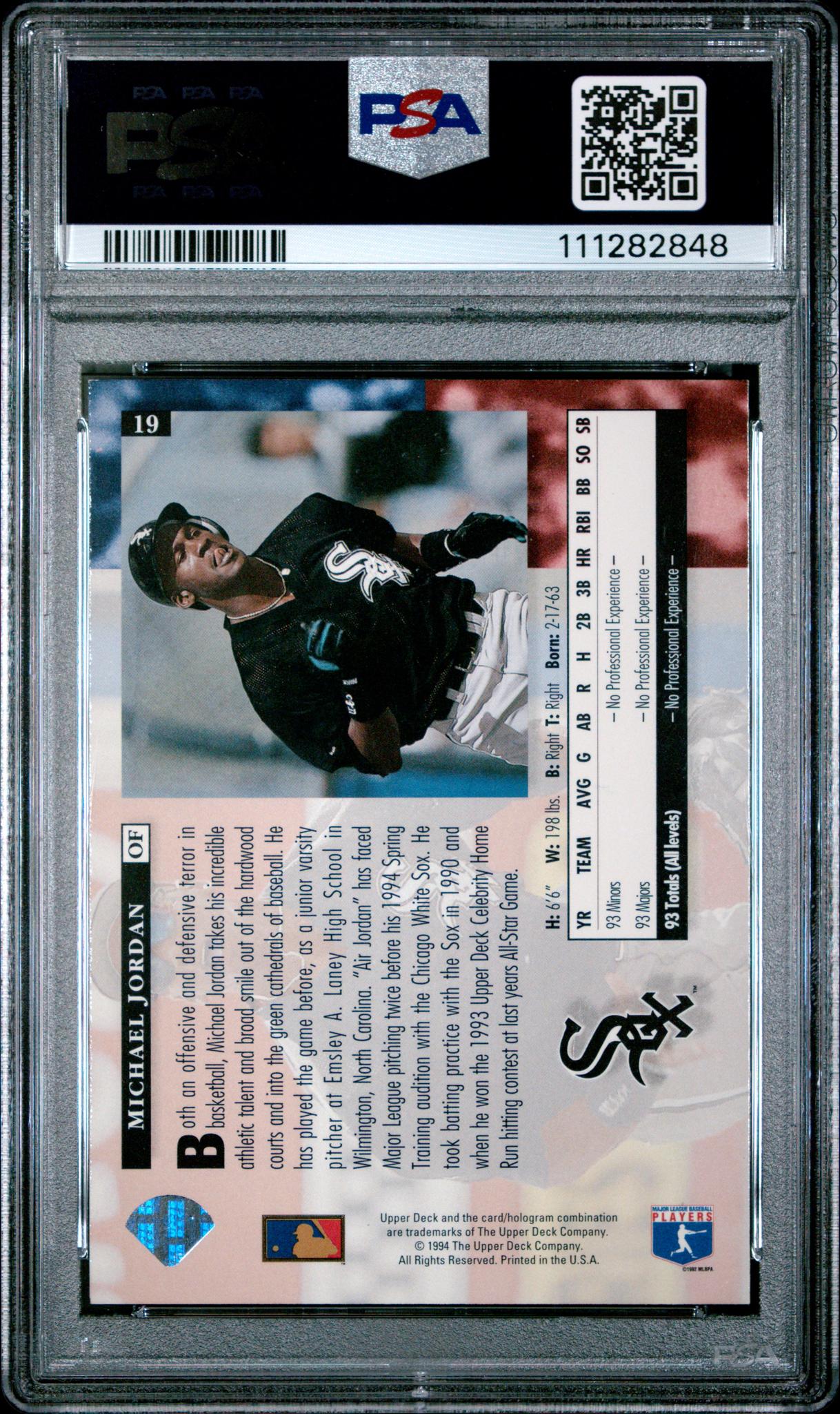 1994 Upper Deck Rookies Michael Jordan #19 PSA 8