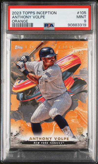 2023 Topps Inception Anthony Volpe #105 Orange /50 PSA 9