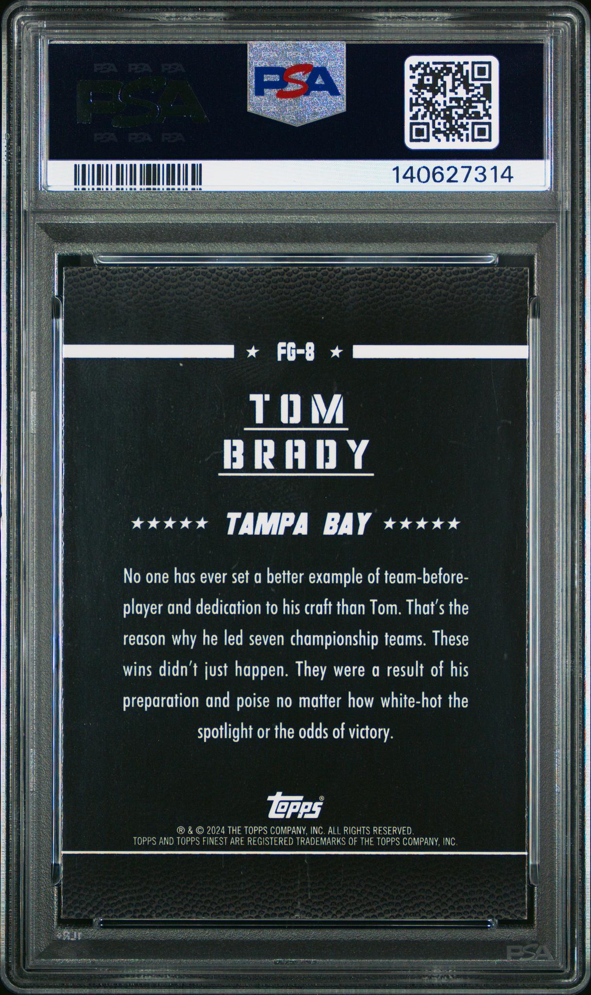 2024 Topps Finest Field Generals Checkerboard Tom Brady #FG8 PSA 9