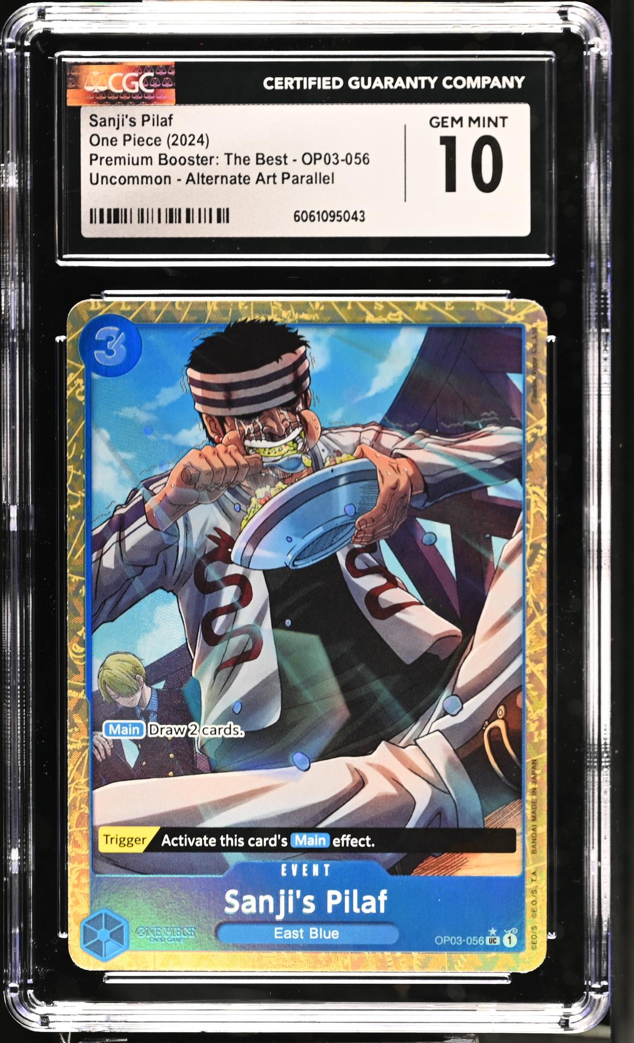 2024 One Piece #OP03-056 Sanji's Pilaf Premium Booster: The Best CGC 10